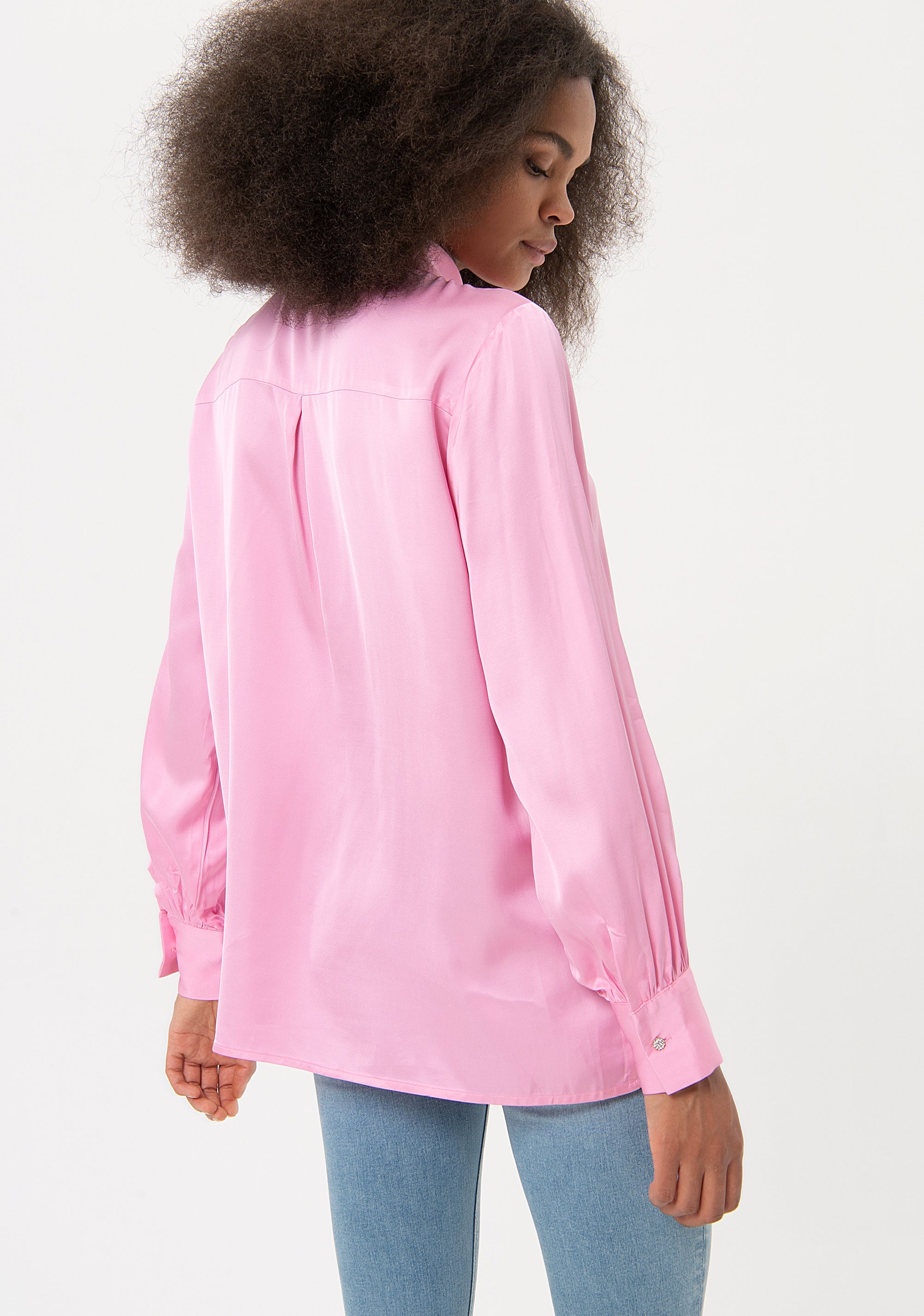 Shirt regular fit made in satin Fracomina FR24ST6017W51701-183-3
