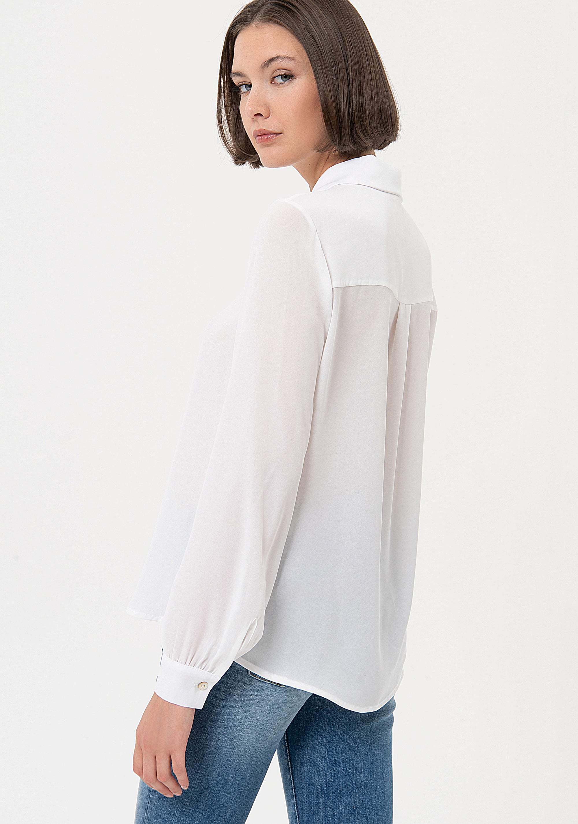 Shirt regular fit made in georgette Fracomina FR24ST6025W41201-108-3_d9ff8037-dad3-4471-8ec8-d441fc55e6d9