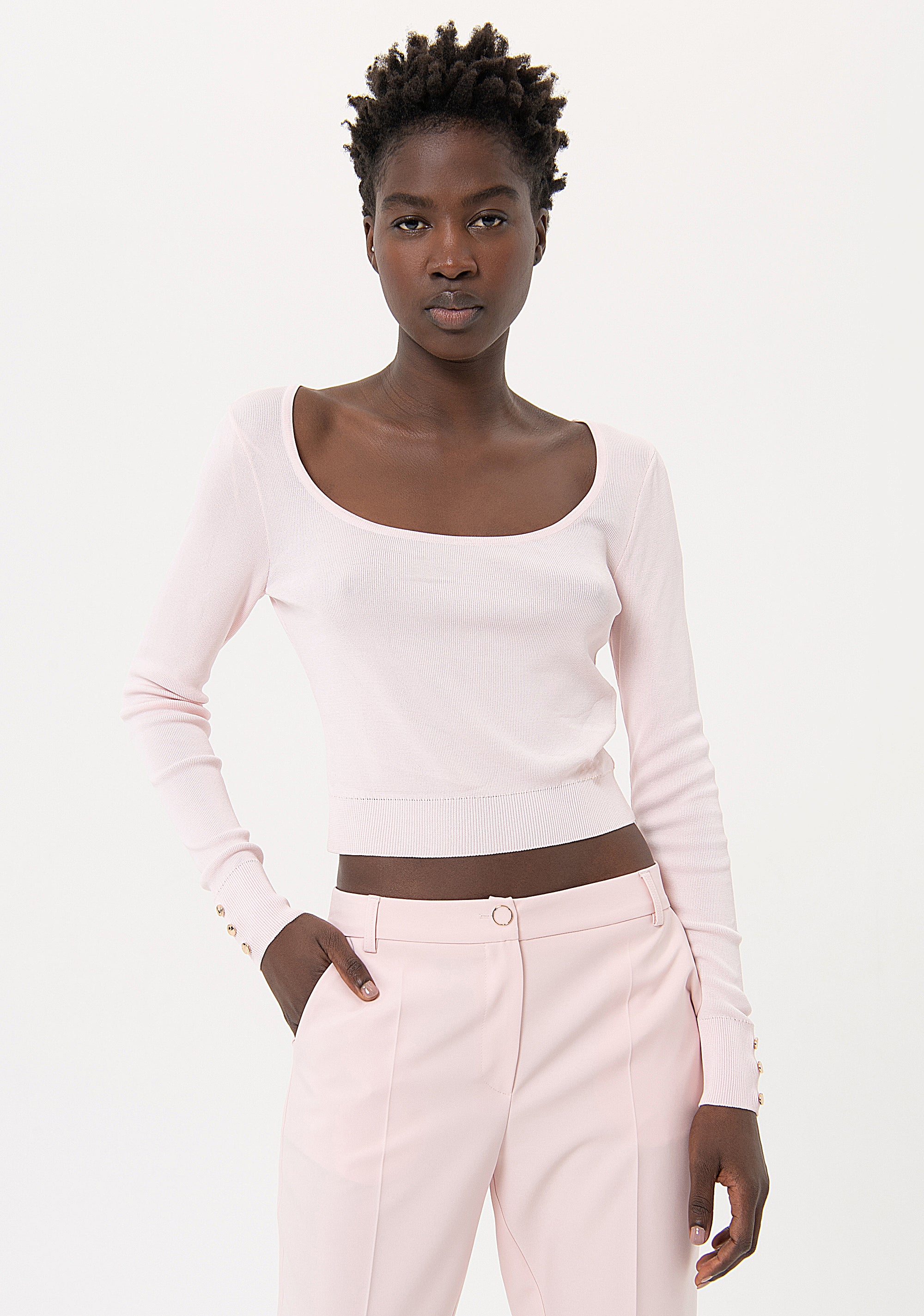 Knitwear slim fit with ribs Fracomina FR24ST7001K41601-238-1_82b13456-f634-42bc-9074-b18d9e62c57b