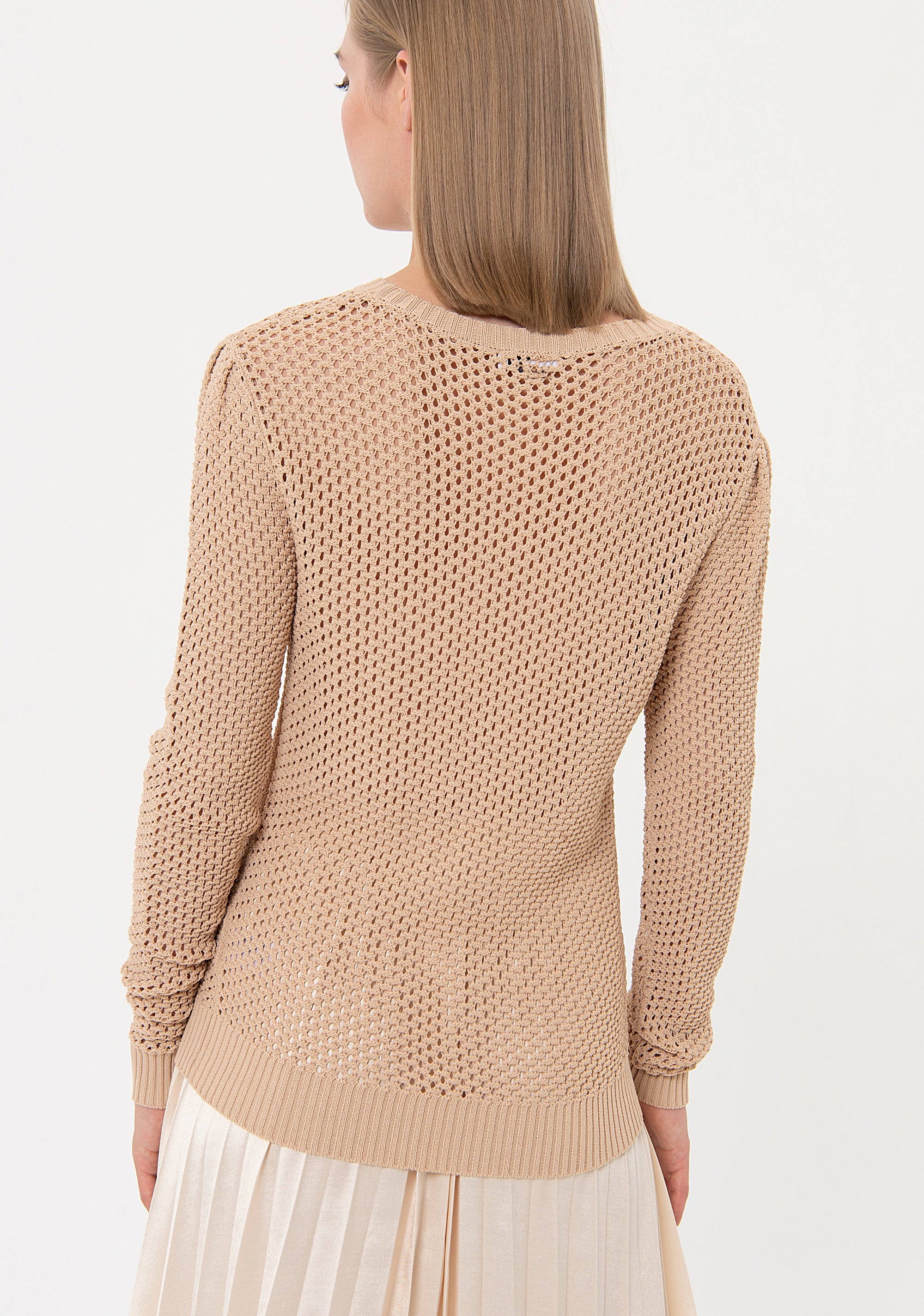 Knitwear regular fit with openwork Fracomina FR24ST7009K41601-093-4_bf34f06a-2d01-4b64-9171-849219f94389