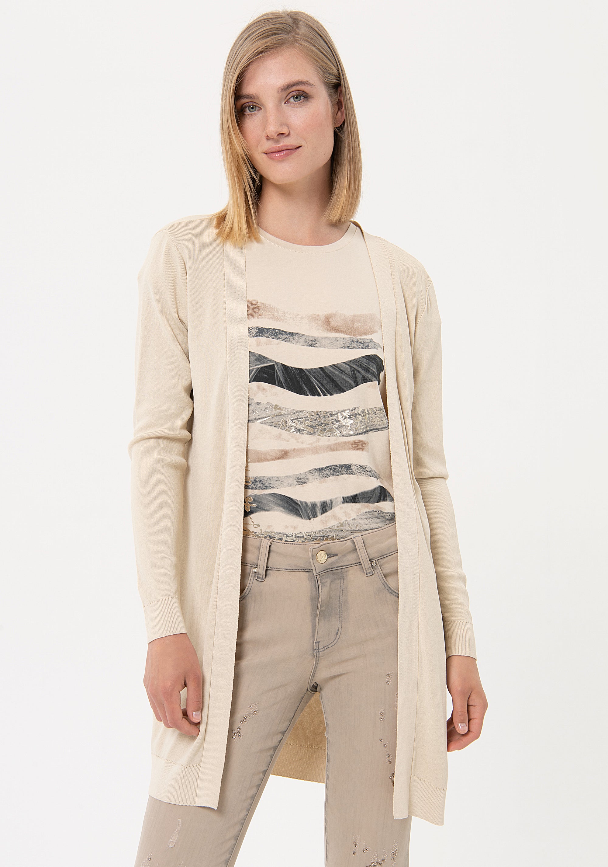 Long opened cardigan regular fit Fracomina FR24ST8001K41601-251-1