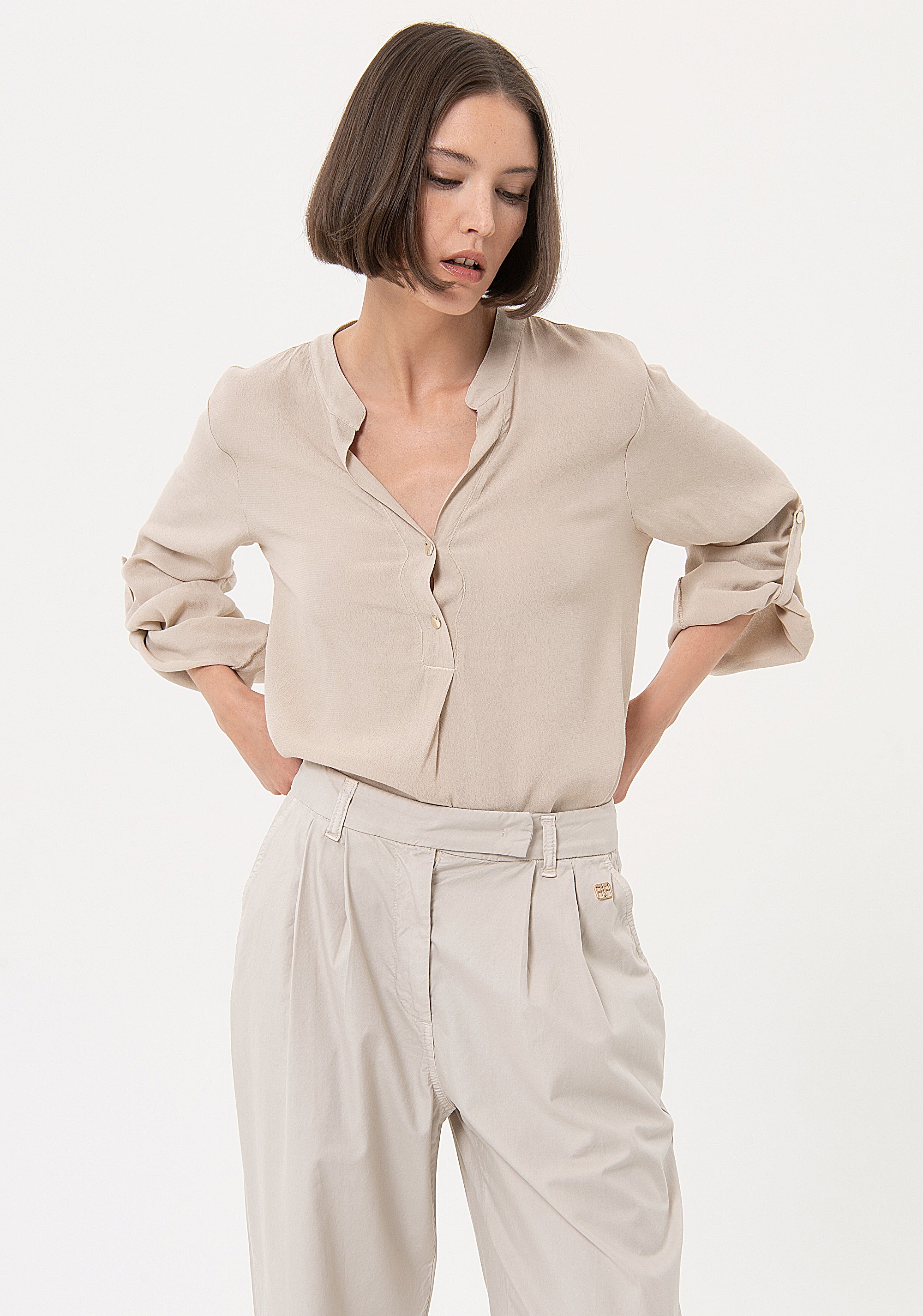 Pant flare made in cotton Fracomina FR24SV4012W62801-251-2