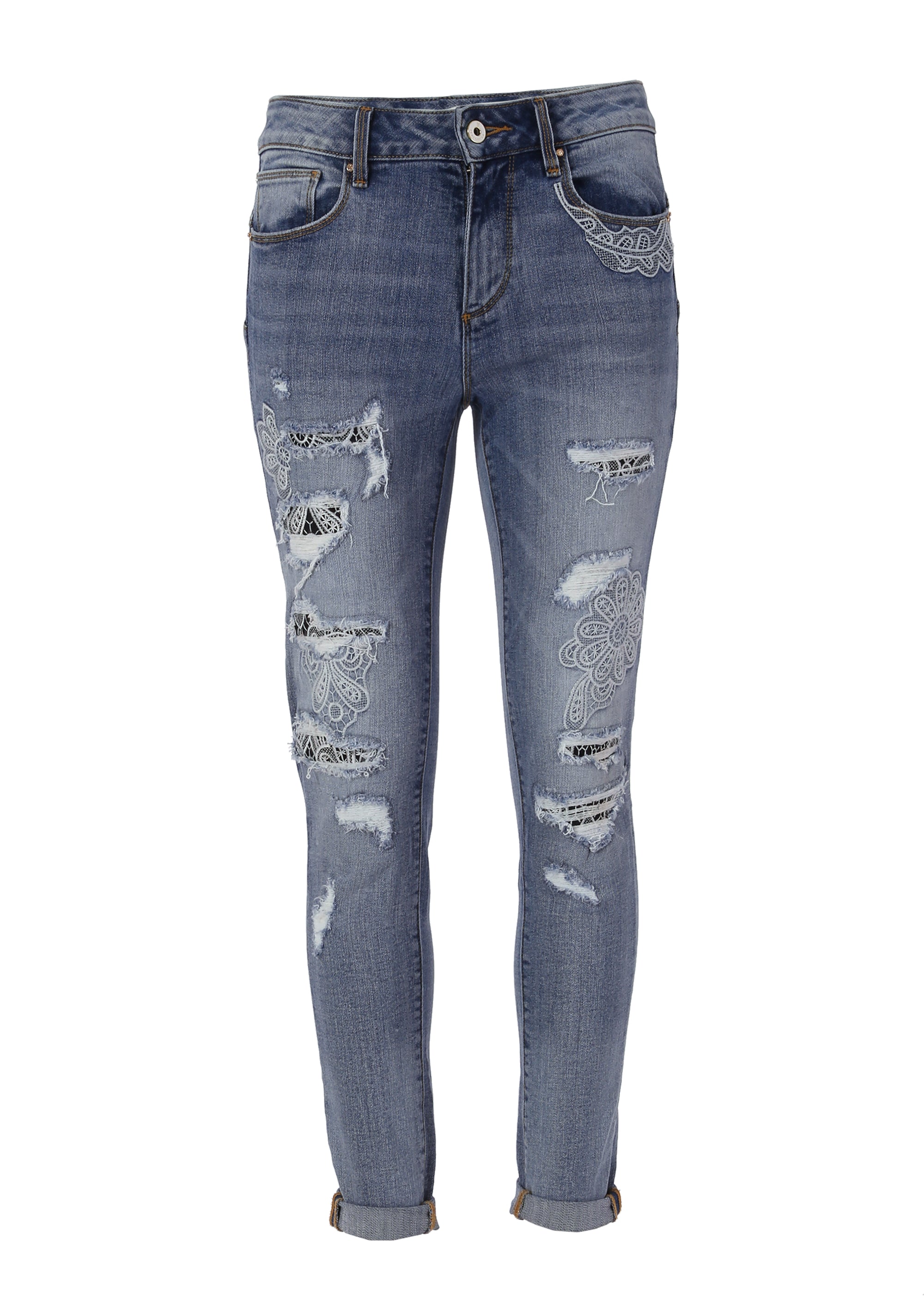 Jeans skinny fit with push-up effect made in denim with bleached wash Fracomina FR24SV8000D401E5-437-1_3c74b6f4-aeea-4ffa-88f0-9e72f8dd8578