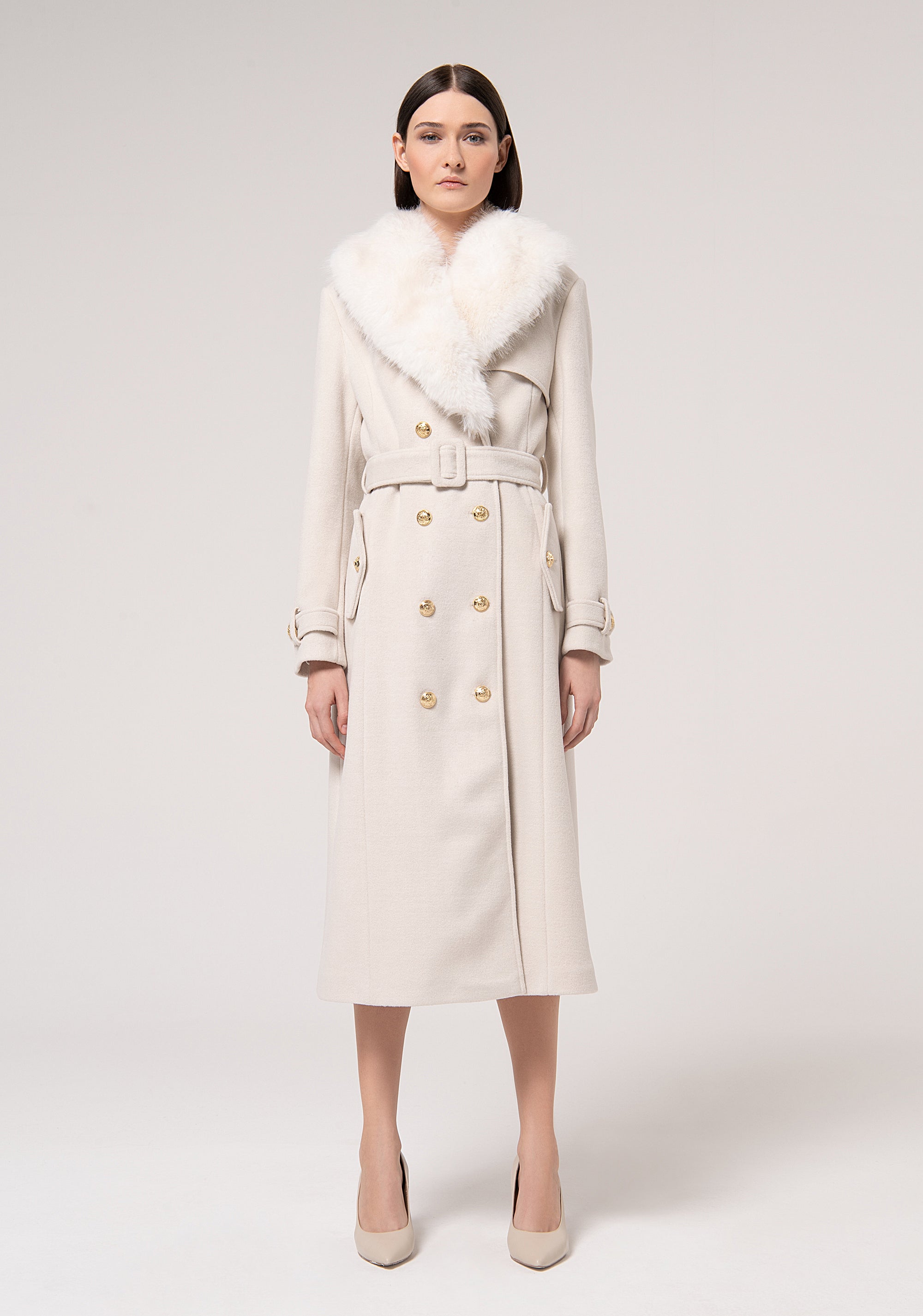 Long coat regular fit double breasted FR24WC1015W57901 FRACOMINA