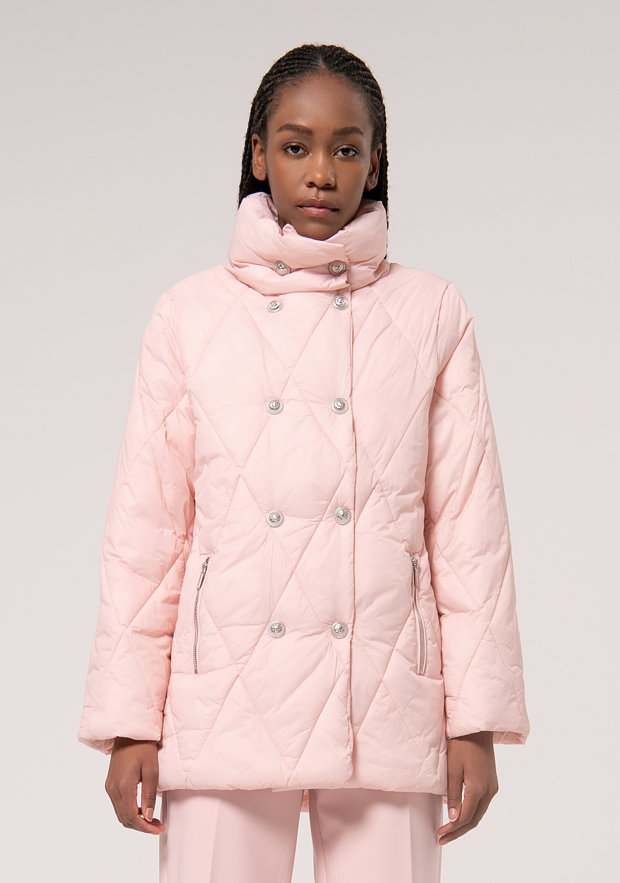 Padded jacket A-shape made in nylon Fracomina FR24WC3002O423C9-238-1
