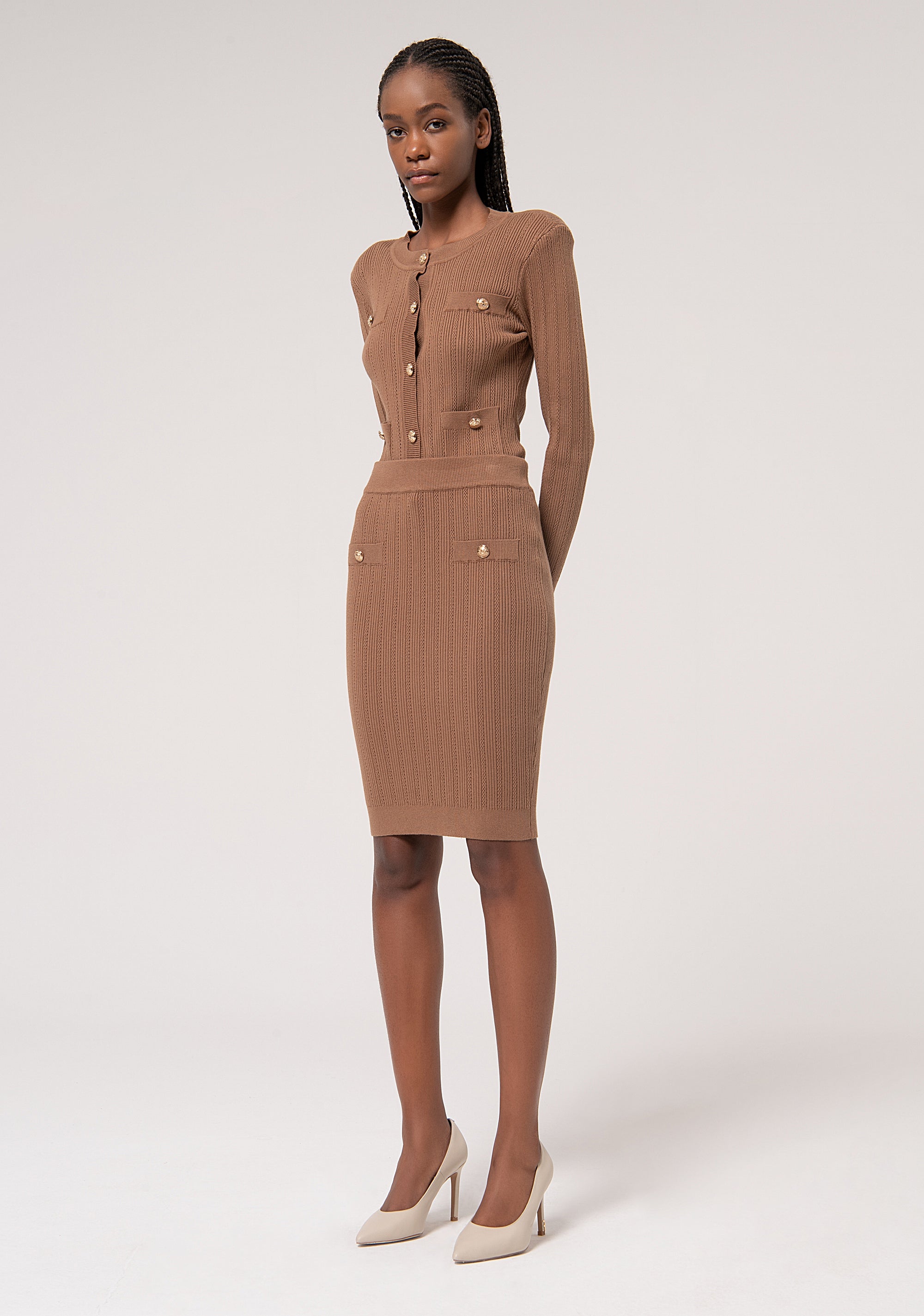 Knitted skirt slim fit Fracomina FR24WG4004K50401-093-3