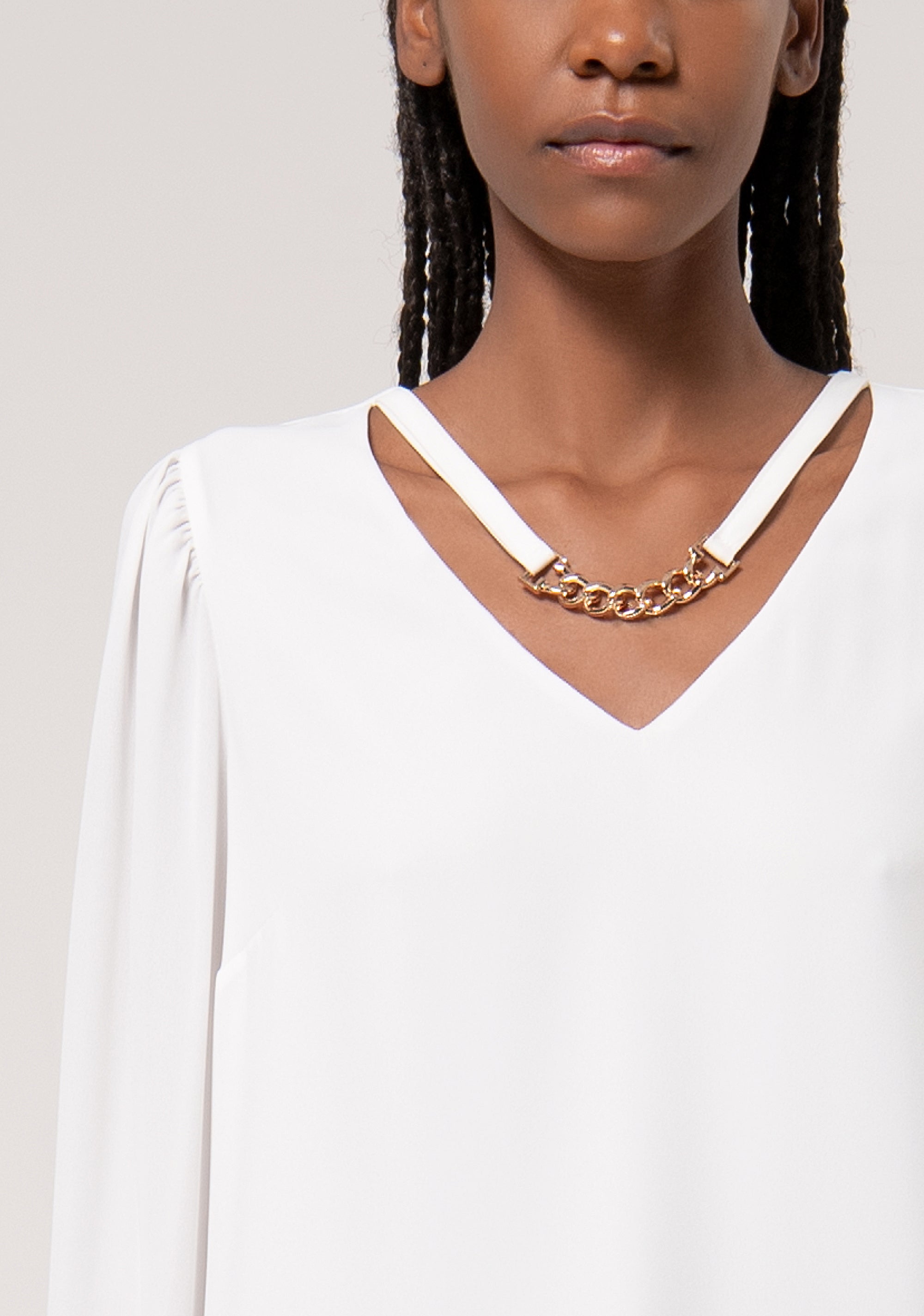 Blouse A-shape with necklace Fracomina FR24WT1036W71001-278-2