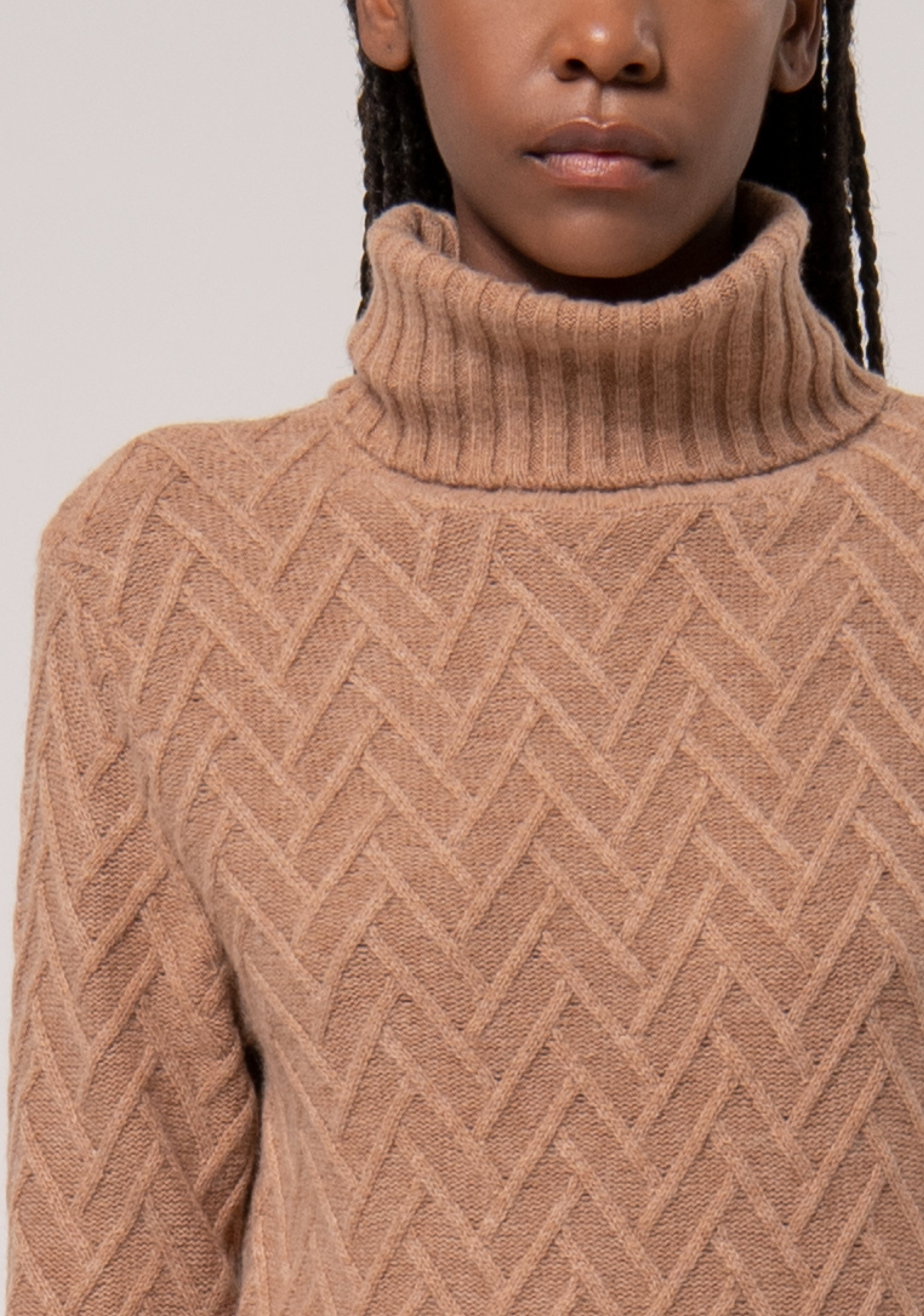 Knitwear regular fit in wool and cachemire with zig-zag stitch Fracomina FR24WT7024K53201-E44-2