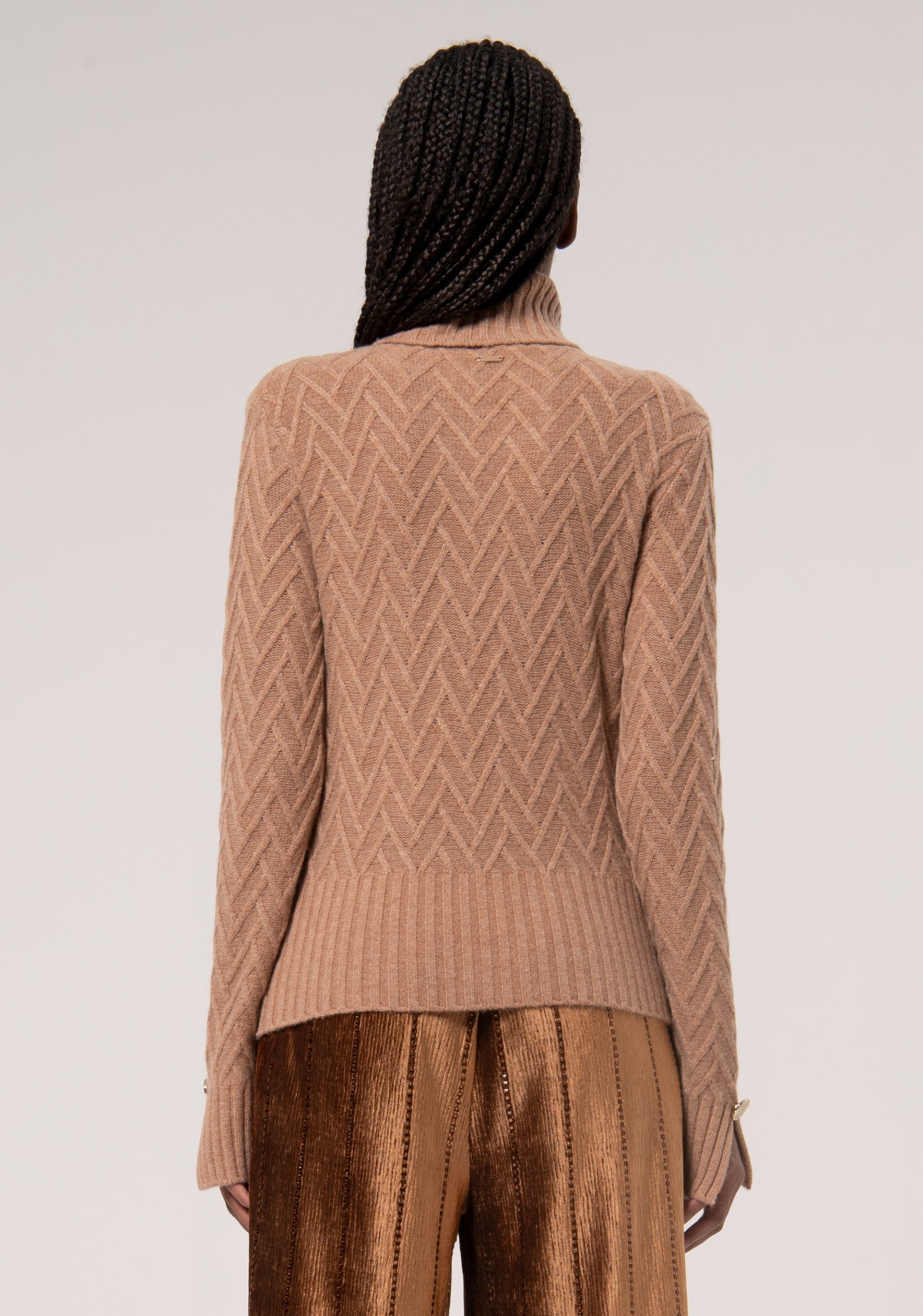 Knitwear regular fit in wool and cachemire with zig-zag stitch Fracomina FR24WT7024K53201-E44-4_3f5fde05-f590-4207-9dc1-15407c0c8d2c
