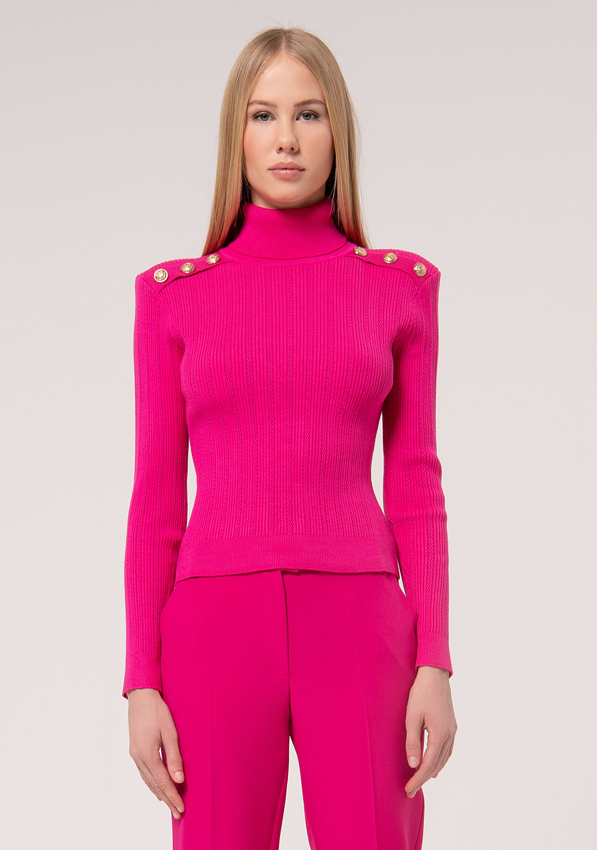 Knitwear slim fit with ribs Fracomina FR24WT7033K50401-148-1