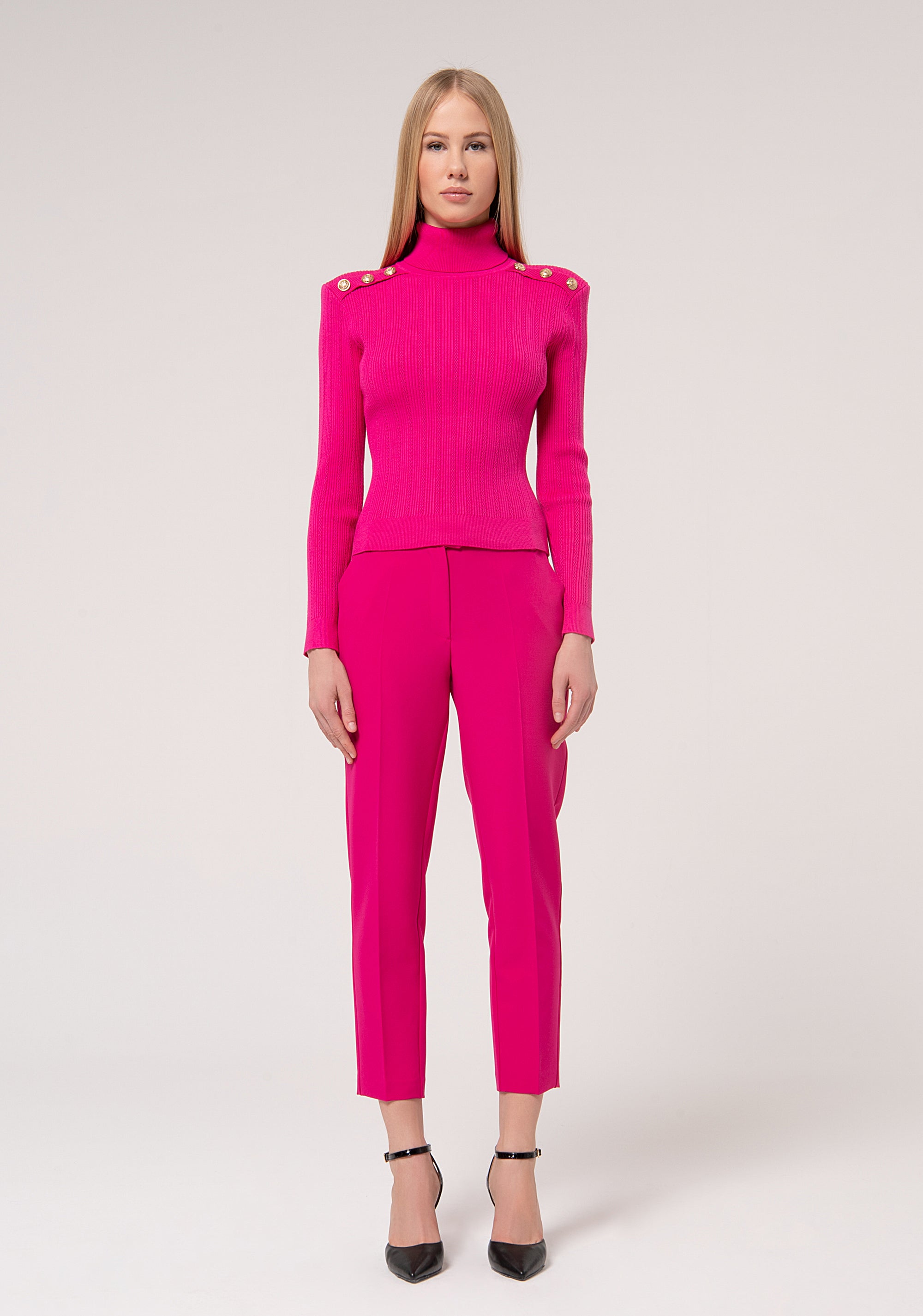 Knitwear slim fit with ribs Fracomina FR24WT7033K50401-148-5