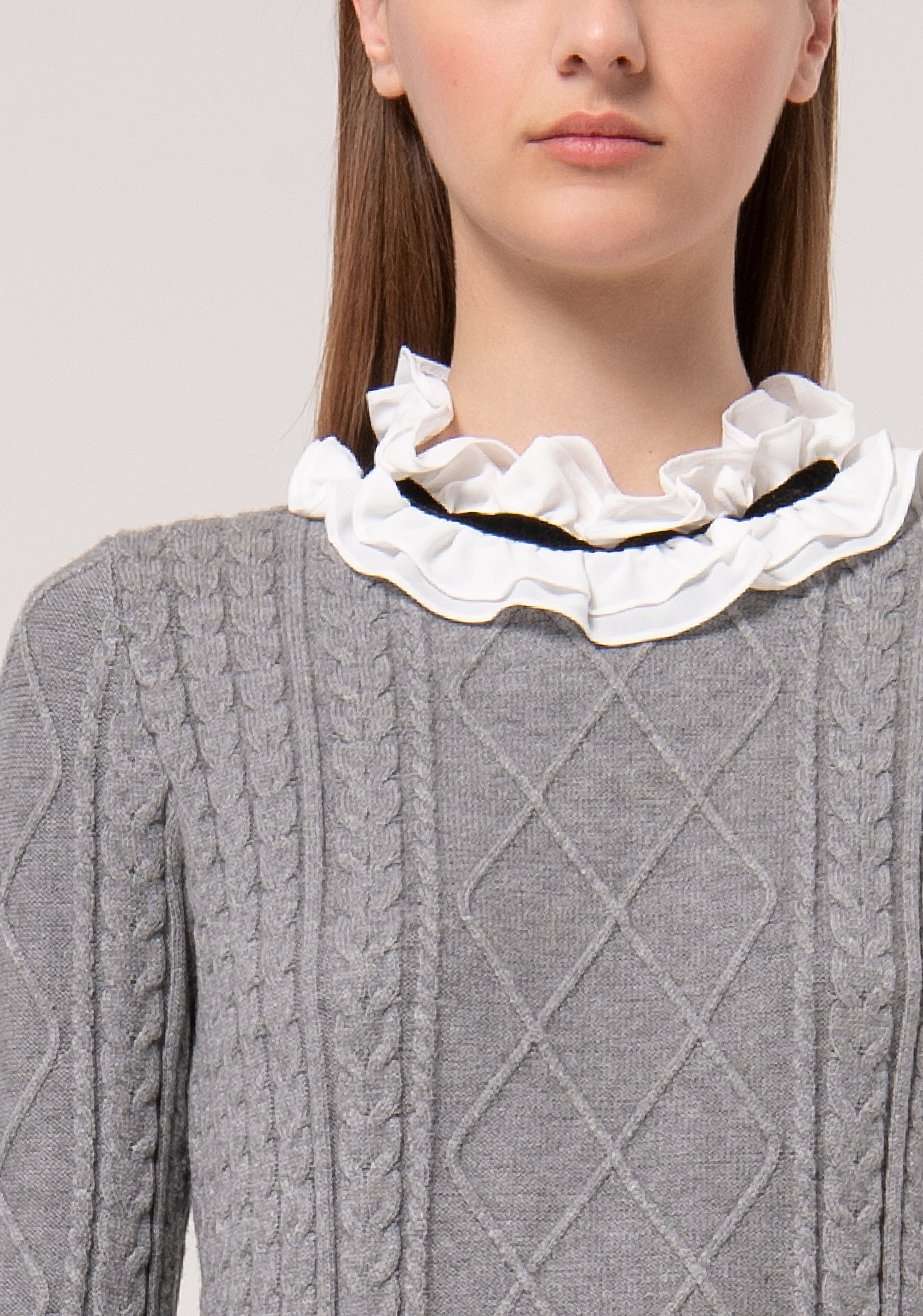 Knitwear regular fit with plaits Fracomina FR24WT7034K50401-S69-2