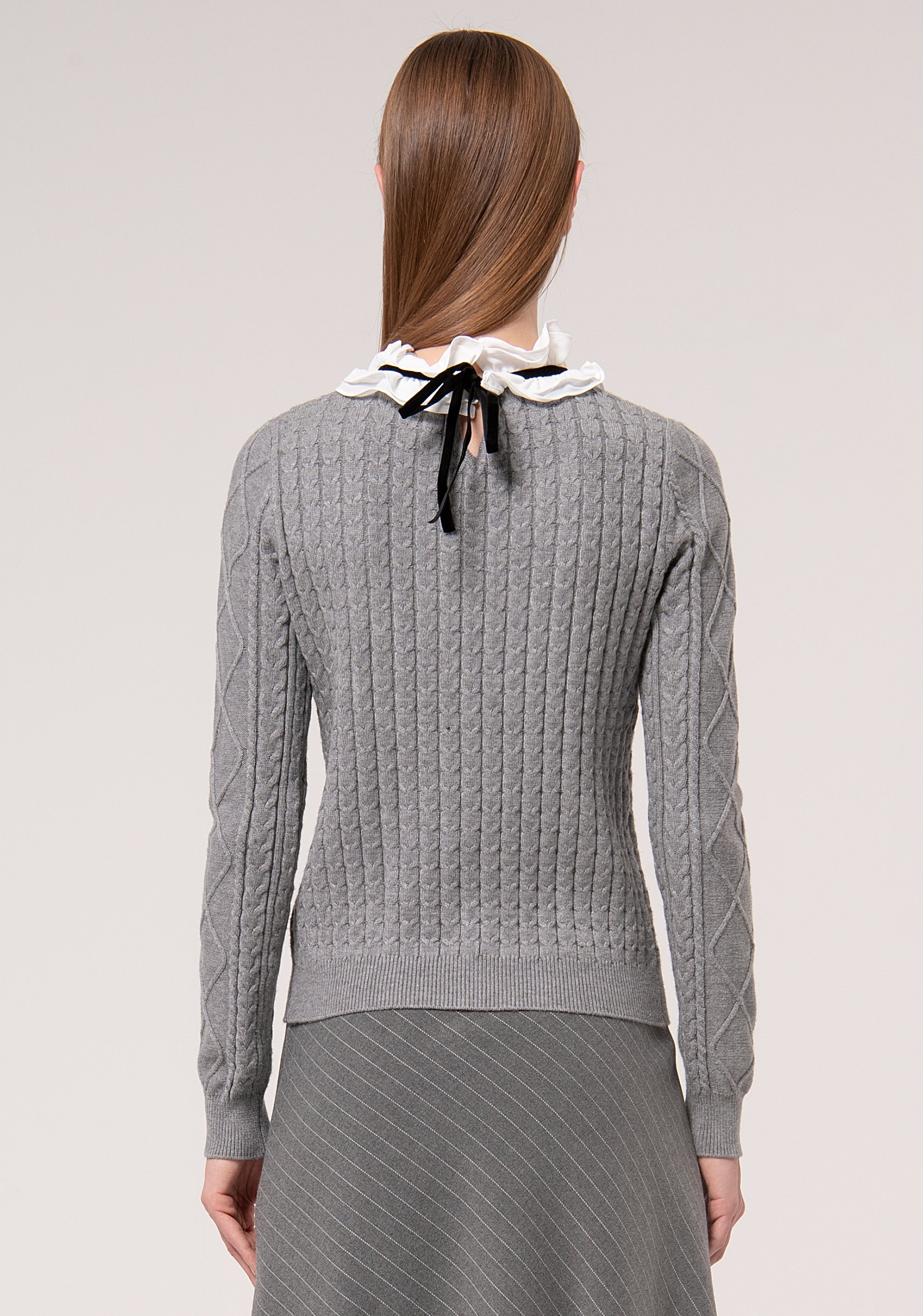 Knitwear regular fit with plaits Fracomina FR24WT7034K50401-S69-4