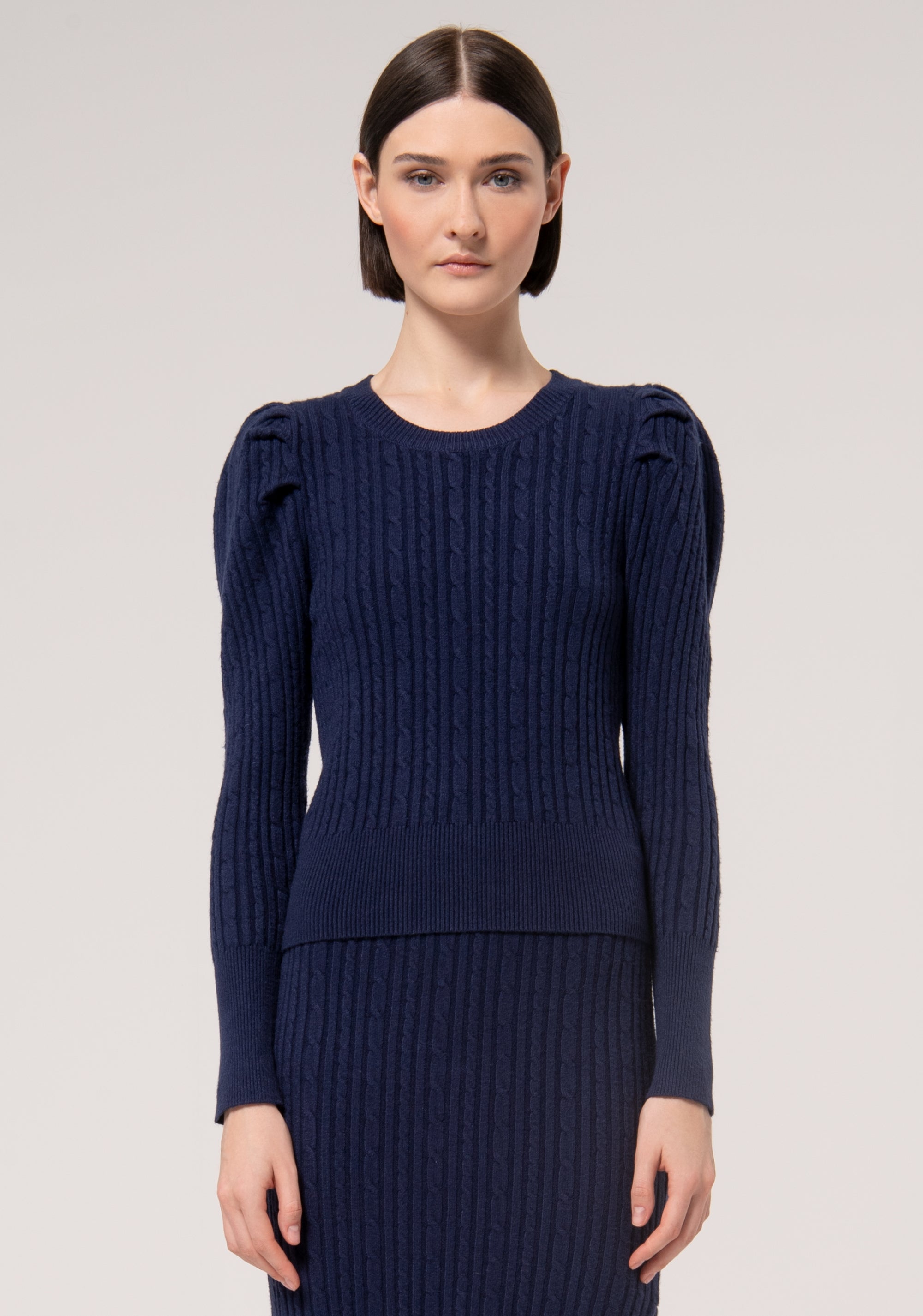 Knitwear slim fit with plaits Fracomina FR24WT7036K50401-117-1