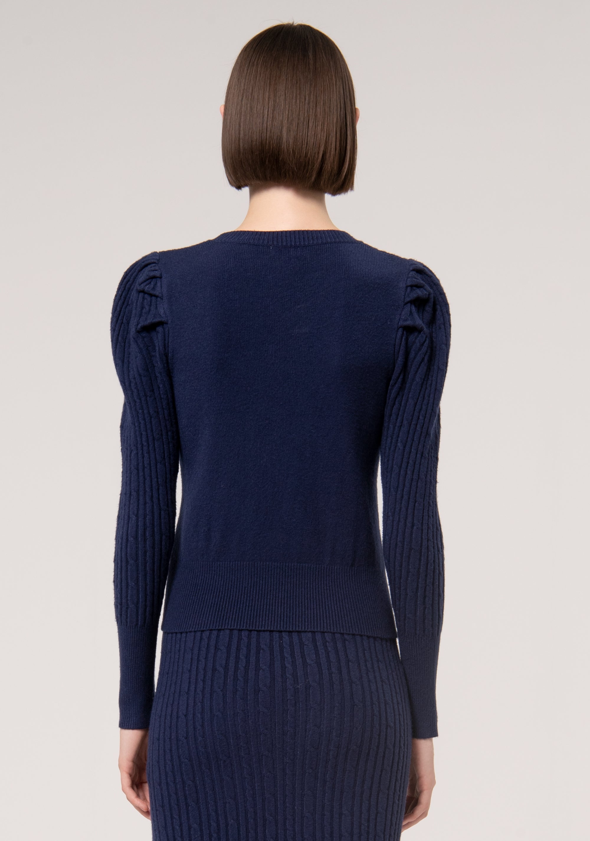 Knitwear slim fit with plaits Fracomina FR24WT7036K50401-117-4