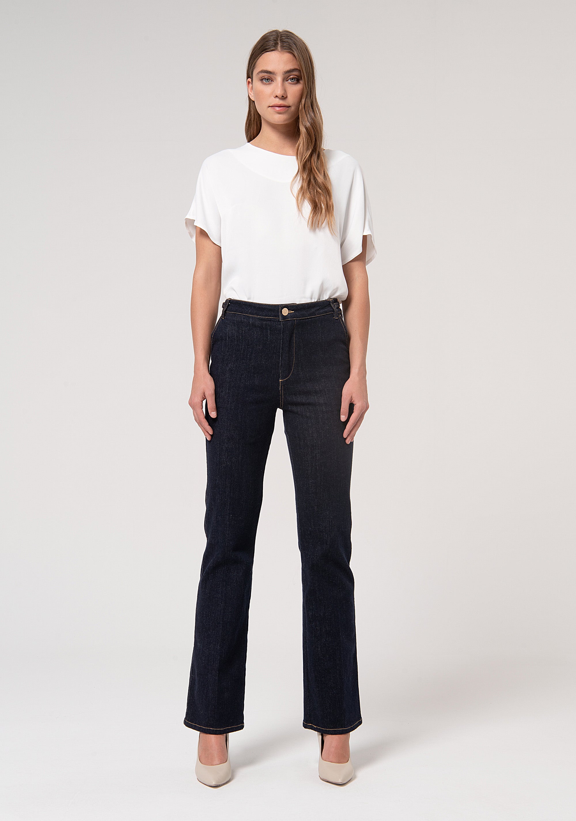 Jeans regular fit made in denim with raw wash Fracomina FR24WV2004D40193-L23-1