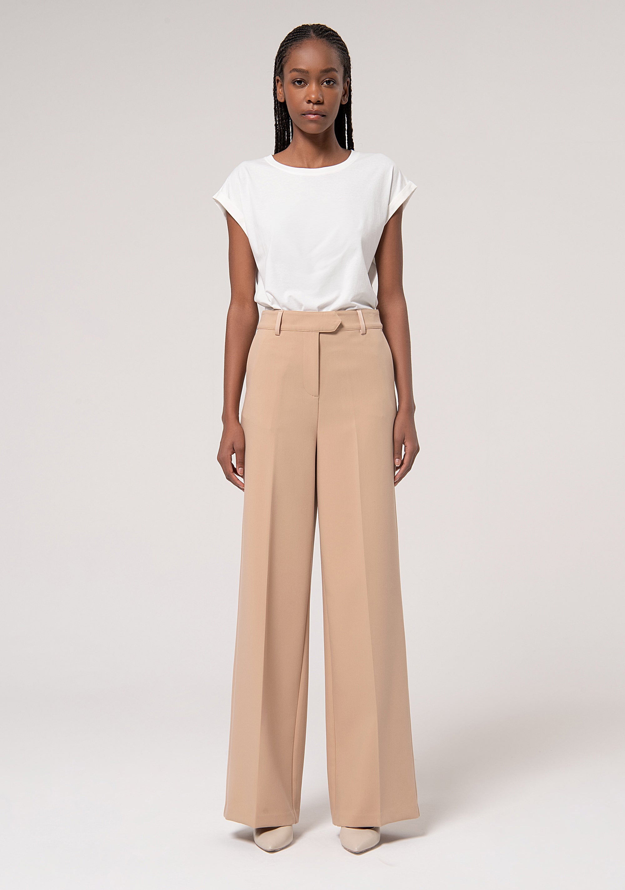 Palazzo pant regular fit made in stretch fabric Fracomina FR24WV3004W50901-L20-1_9ee5decb-0d5e-4433-a78b-731a0c924de5