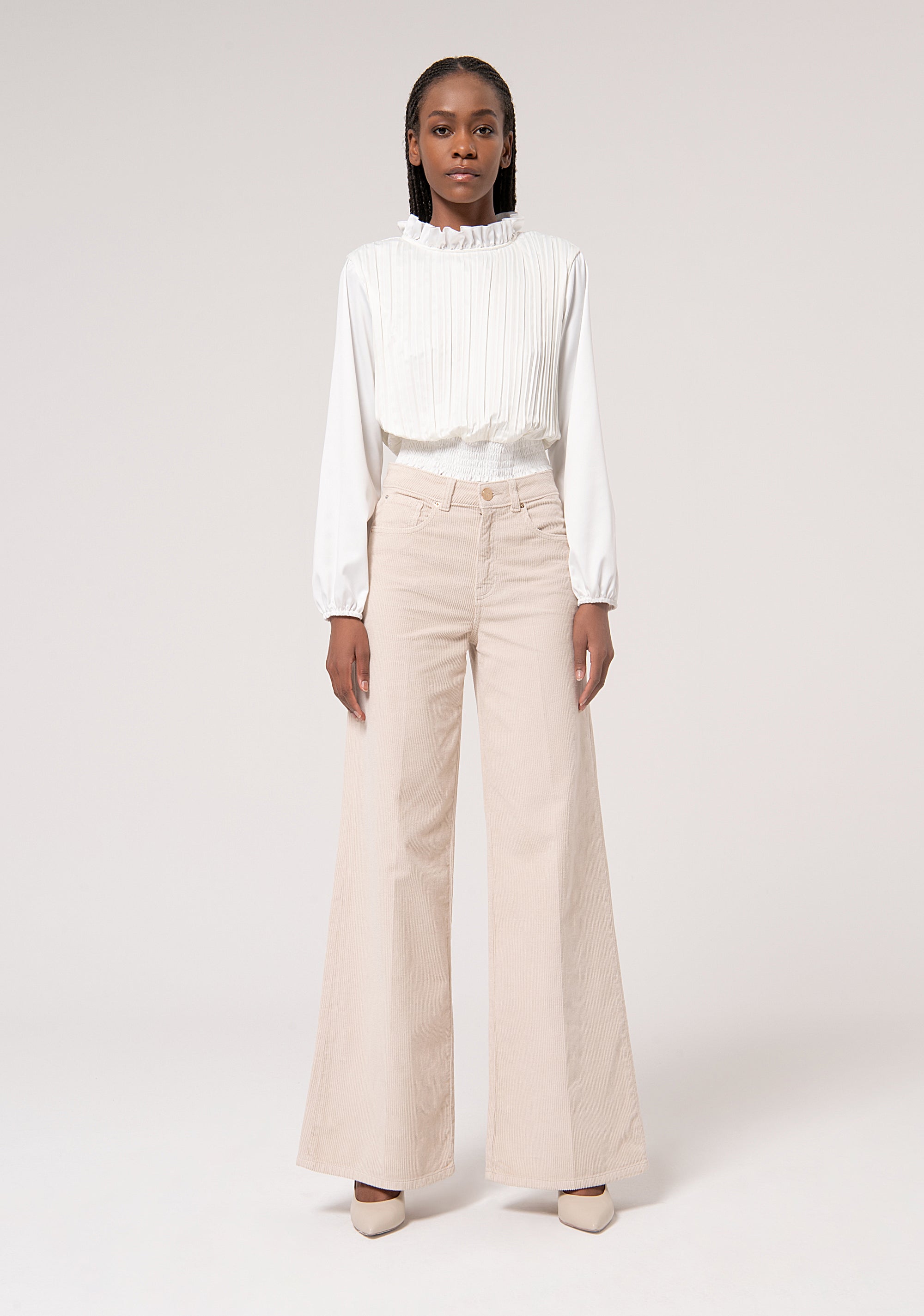 Palazzo pant flare made in needlecord FR24WV3015W56901 FRACOMINA