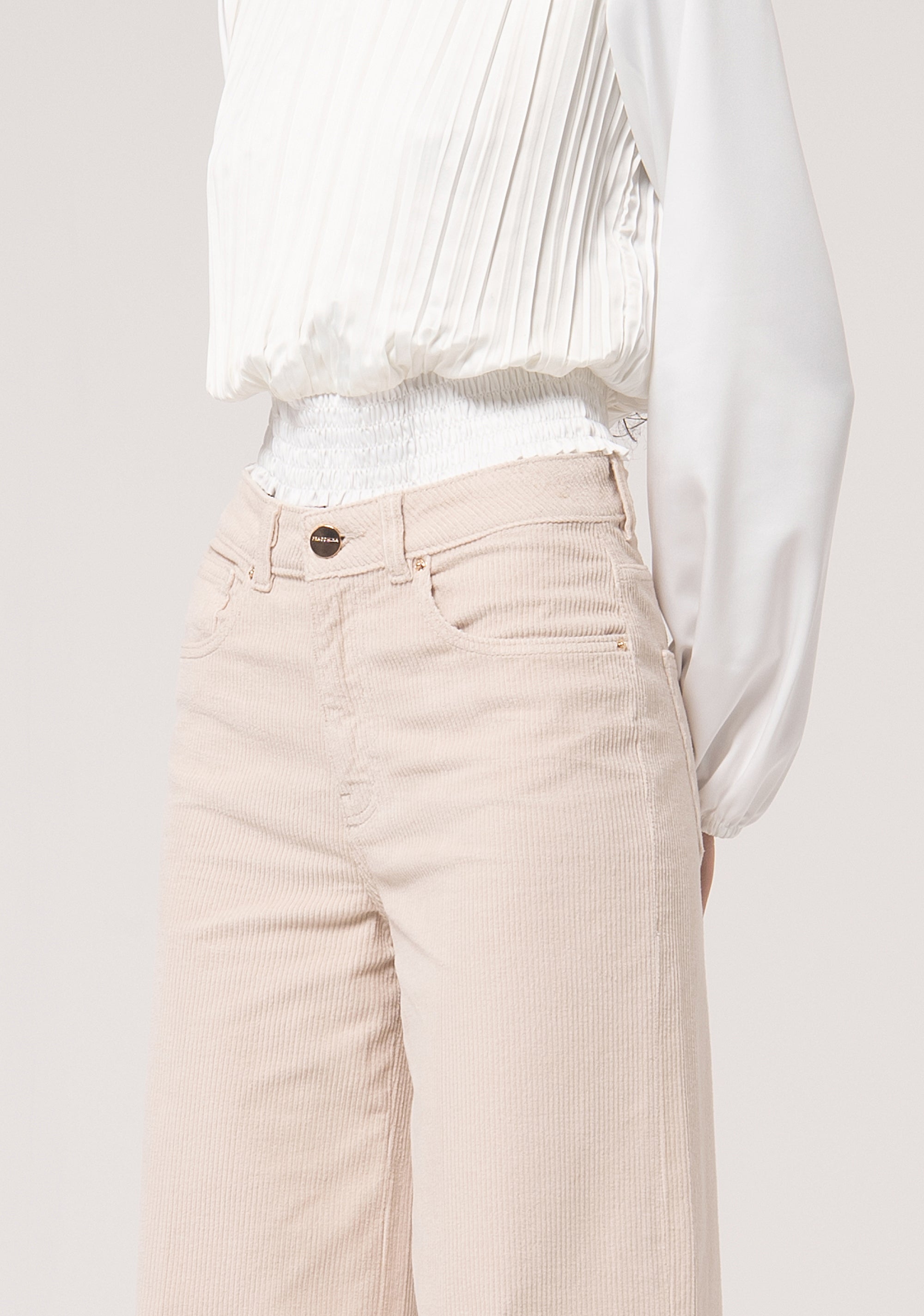 Palazzo pant flare made in needlecord Fracomina FR24WV3015W56901-251-2_1eb5b2f0-29d7-492d-a04c-ce81a9967e63
