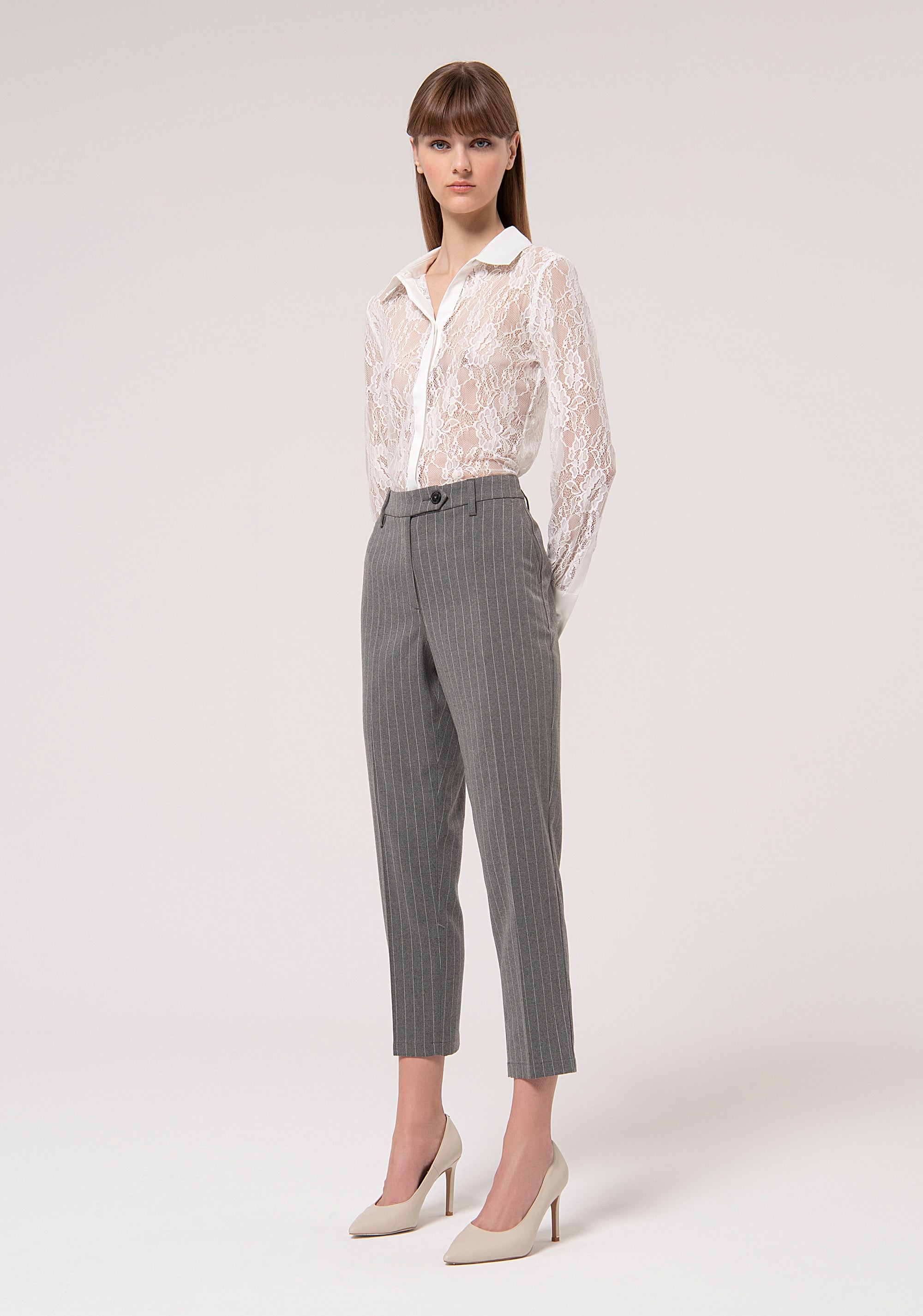 Chino pant regular fit made in pinstriped fabric Fracomina FR24WV4003W435Q6-156-3_5f8c7b21-2bb6-4075-8d14-17531d73bdb1