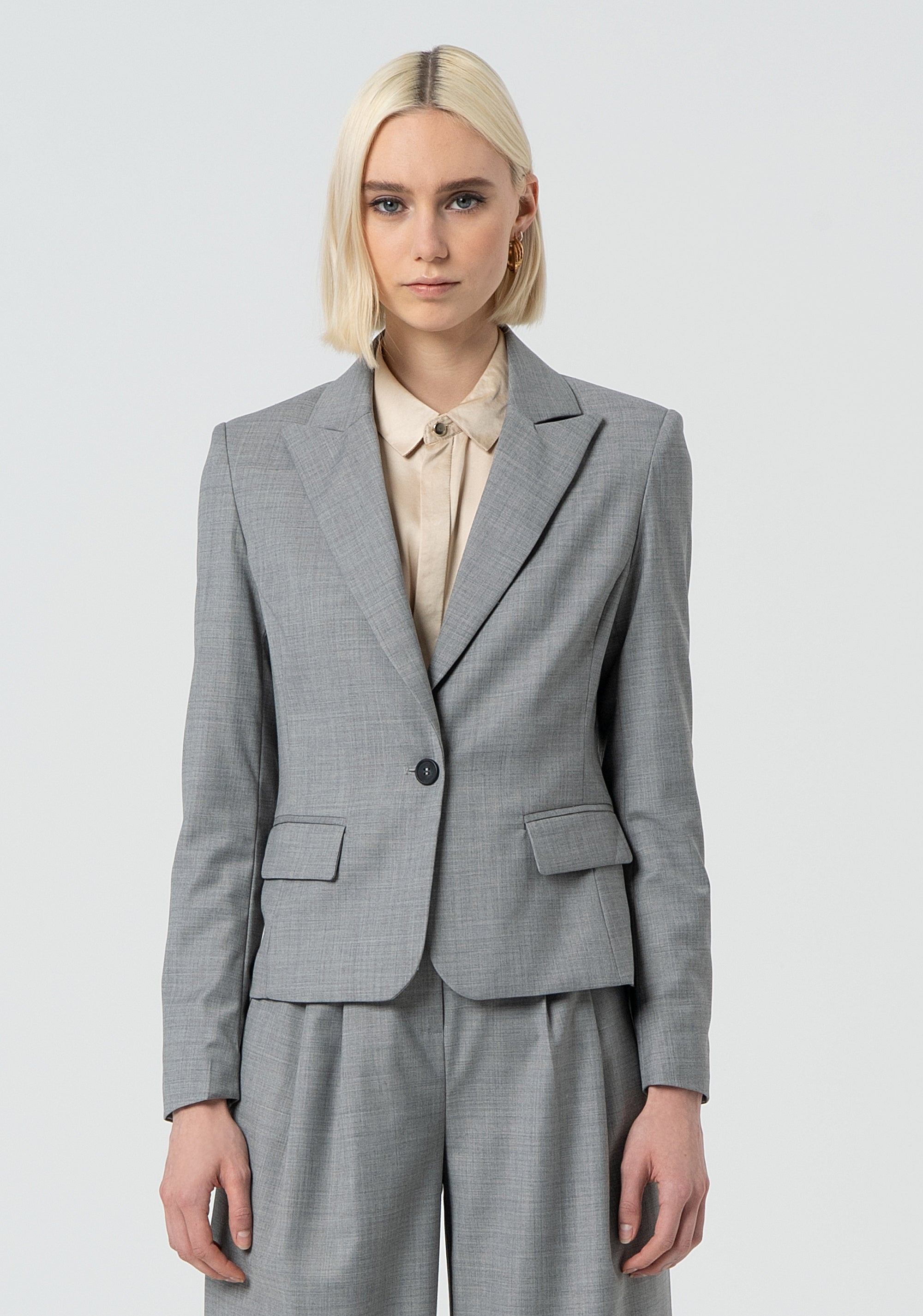 Wool Blazer Light Grey Blazer Jacket Womens Ann Taylor Blazer Suit