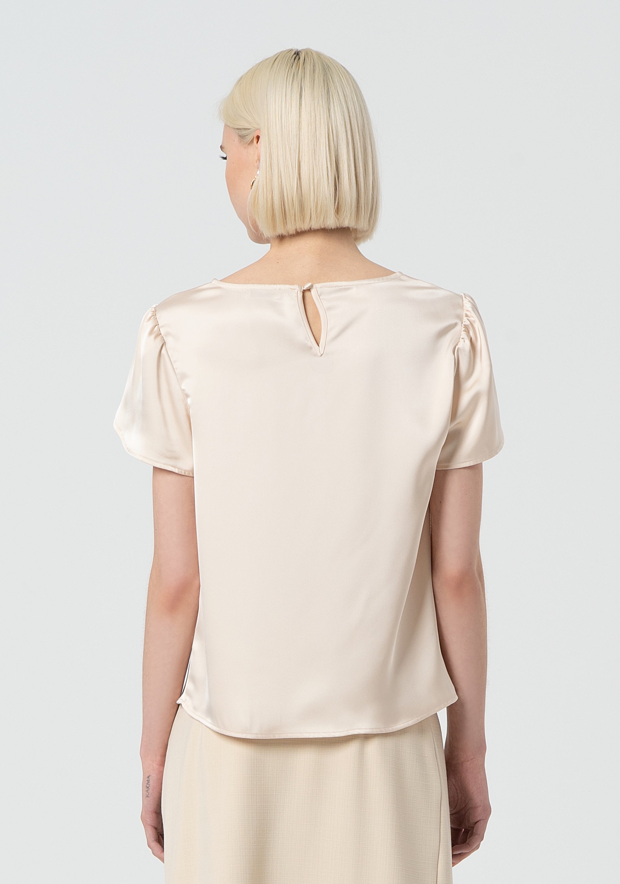 Top regular fit made in satin Fracomina FR25ST1014W73301-251-4