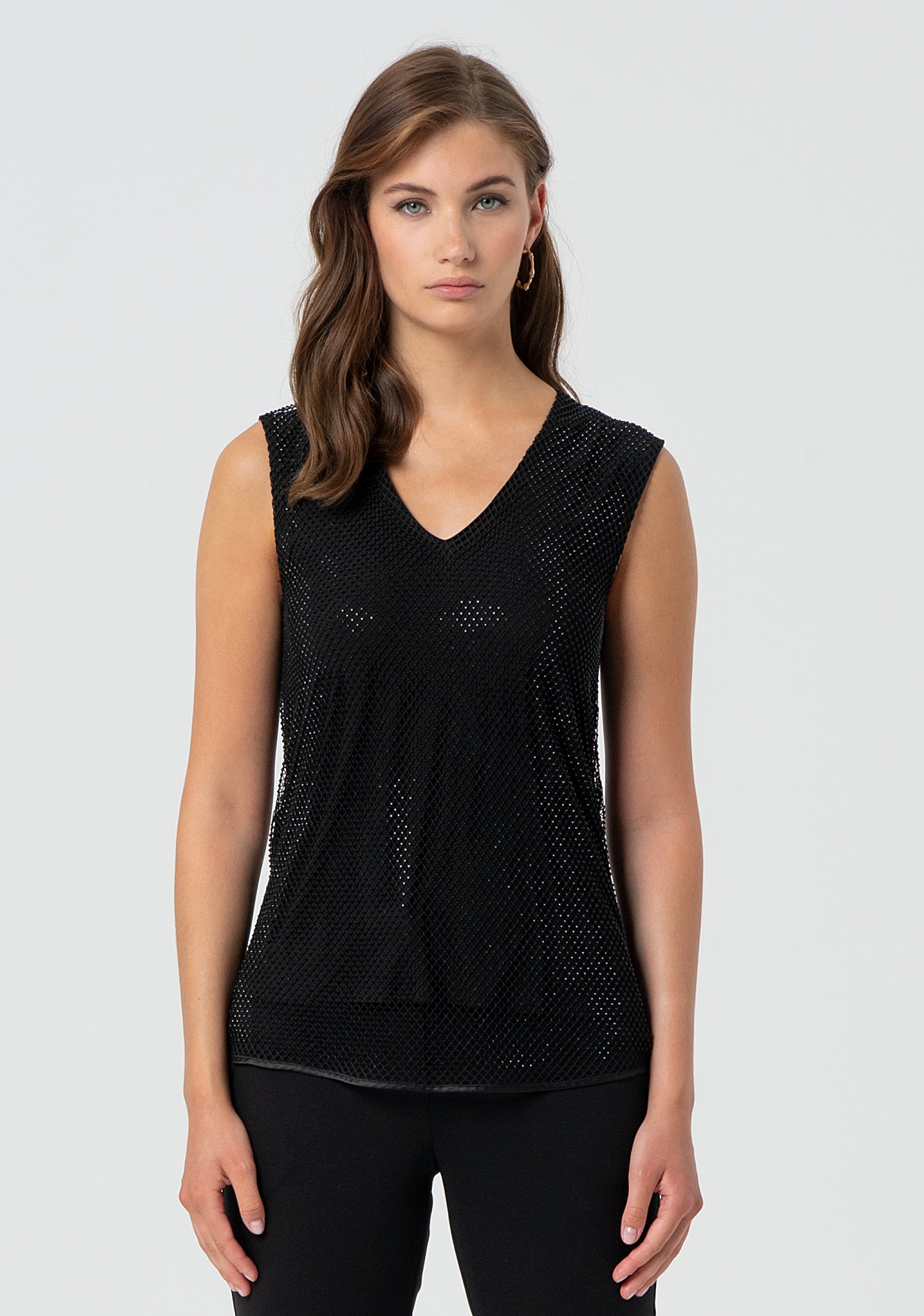 Tank top regular fit with lurex Fracomina FR25ST2027J457O7-053-1