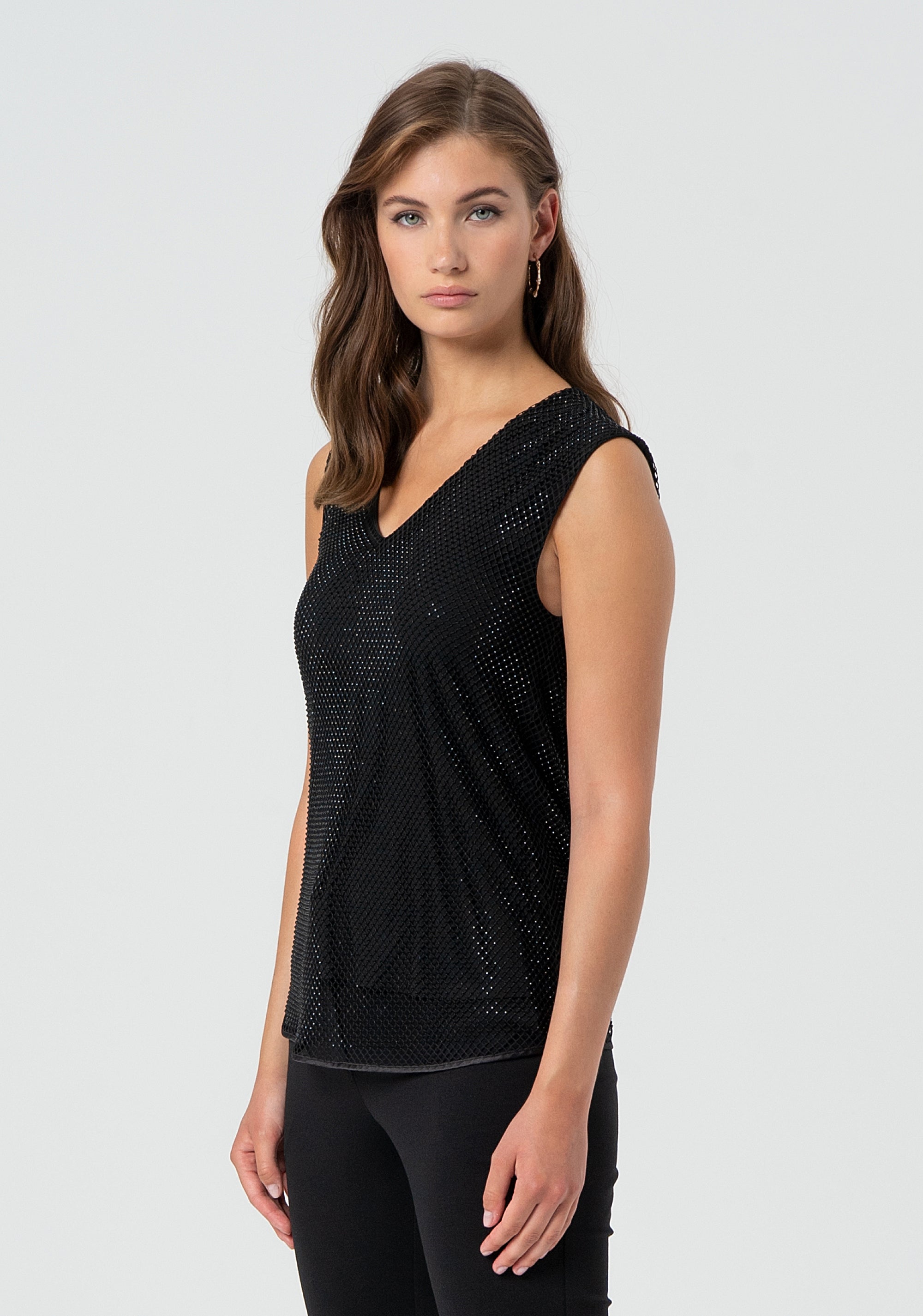 Tank top regular fit with lurex Fracomina FR25ST2027J457O7-053-3