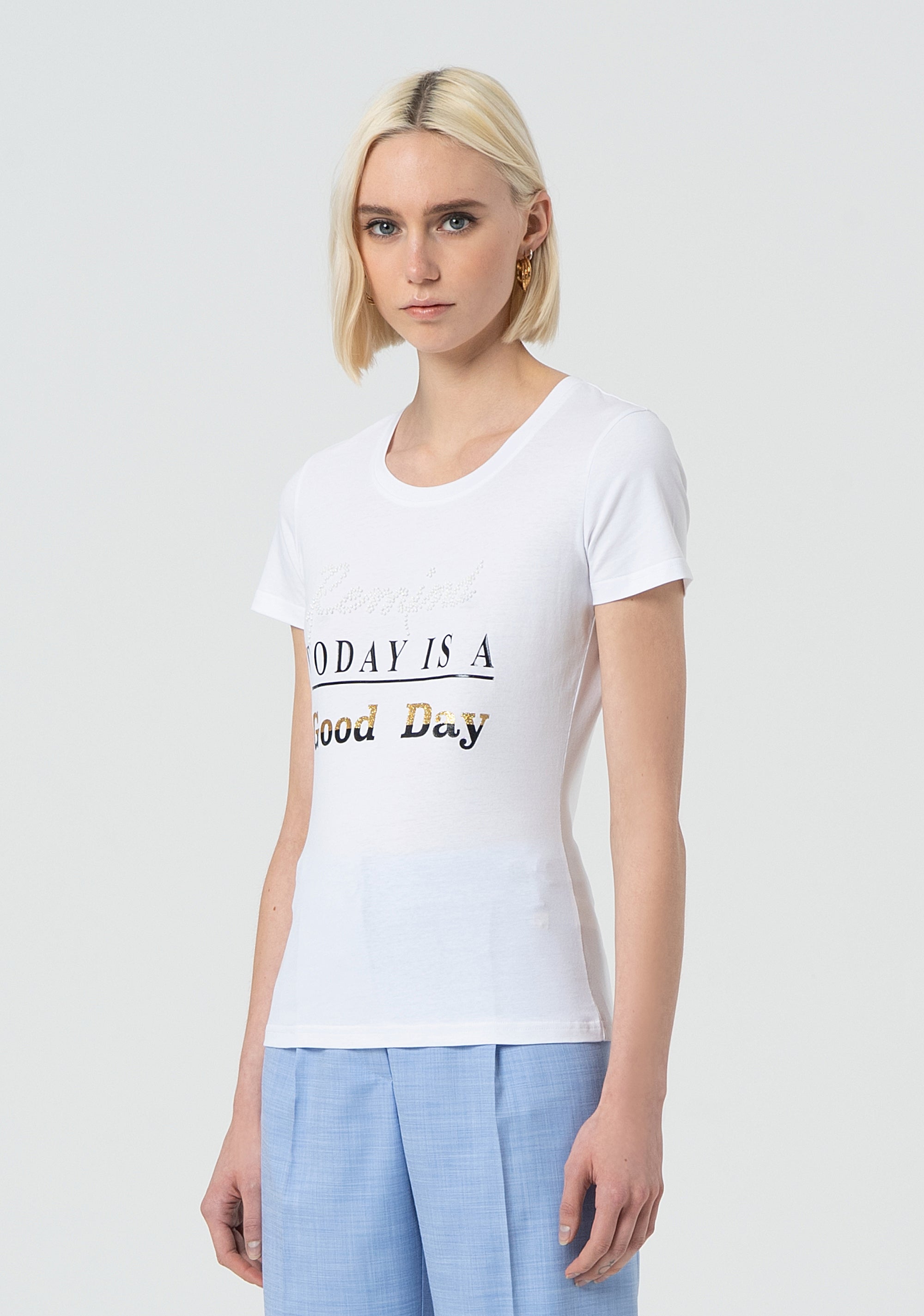 T-shirt slim fit made in stretch cotton jersey Fracomina FR25ST3002J40108-278-3