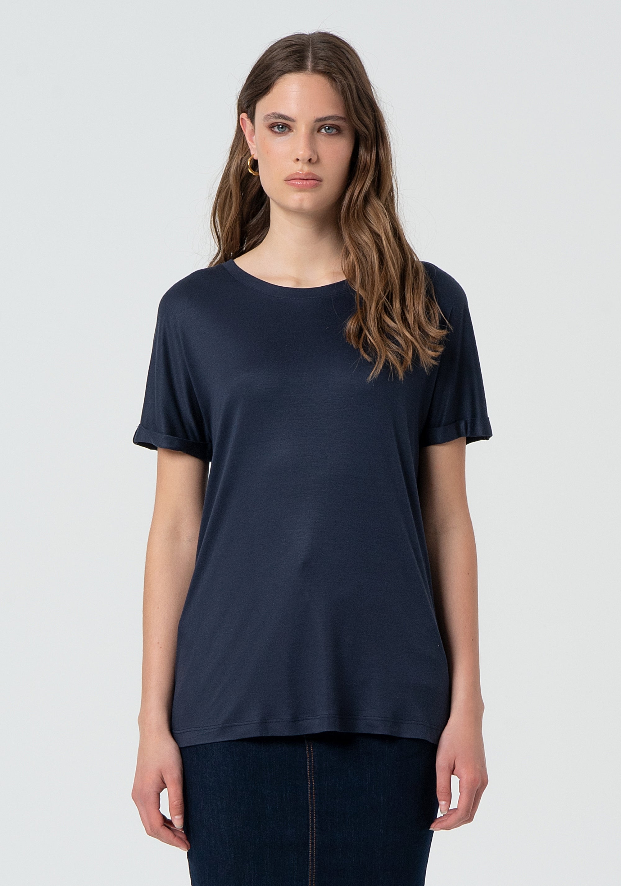 T-shirt regular fit made in jersey with silk Fracomina FR25ST3016J47801-117-1