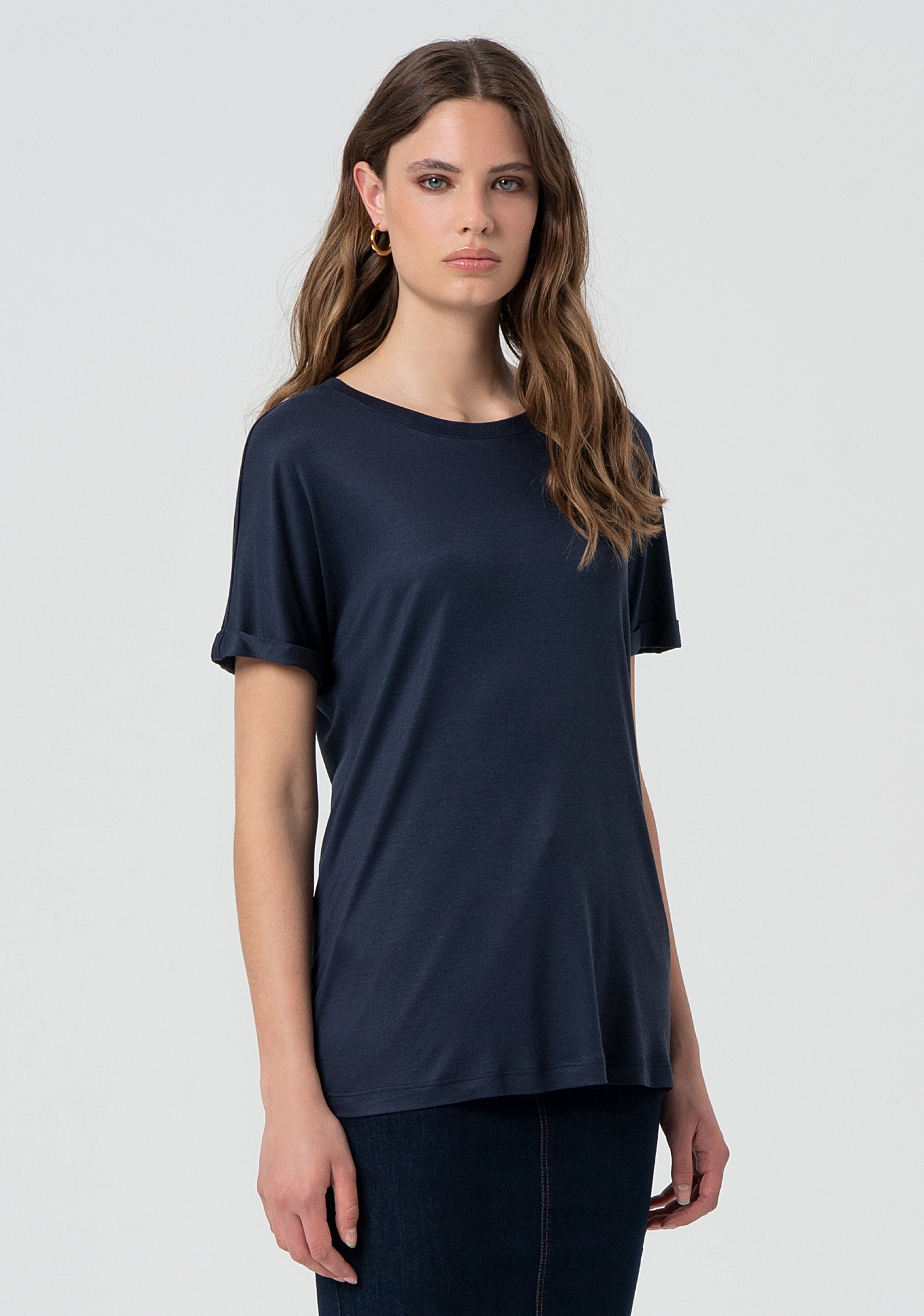 T-shirt regular fit made in jersey with silk Fracomina FR25ST3016J47801-117-3