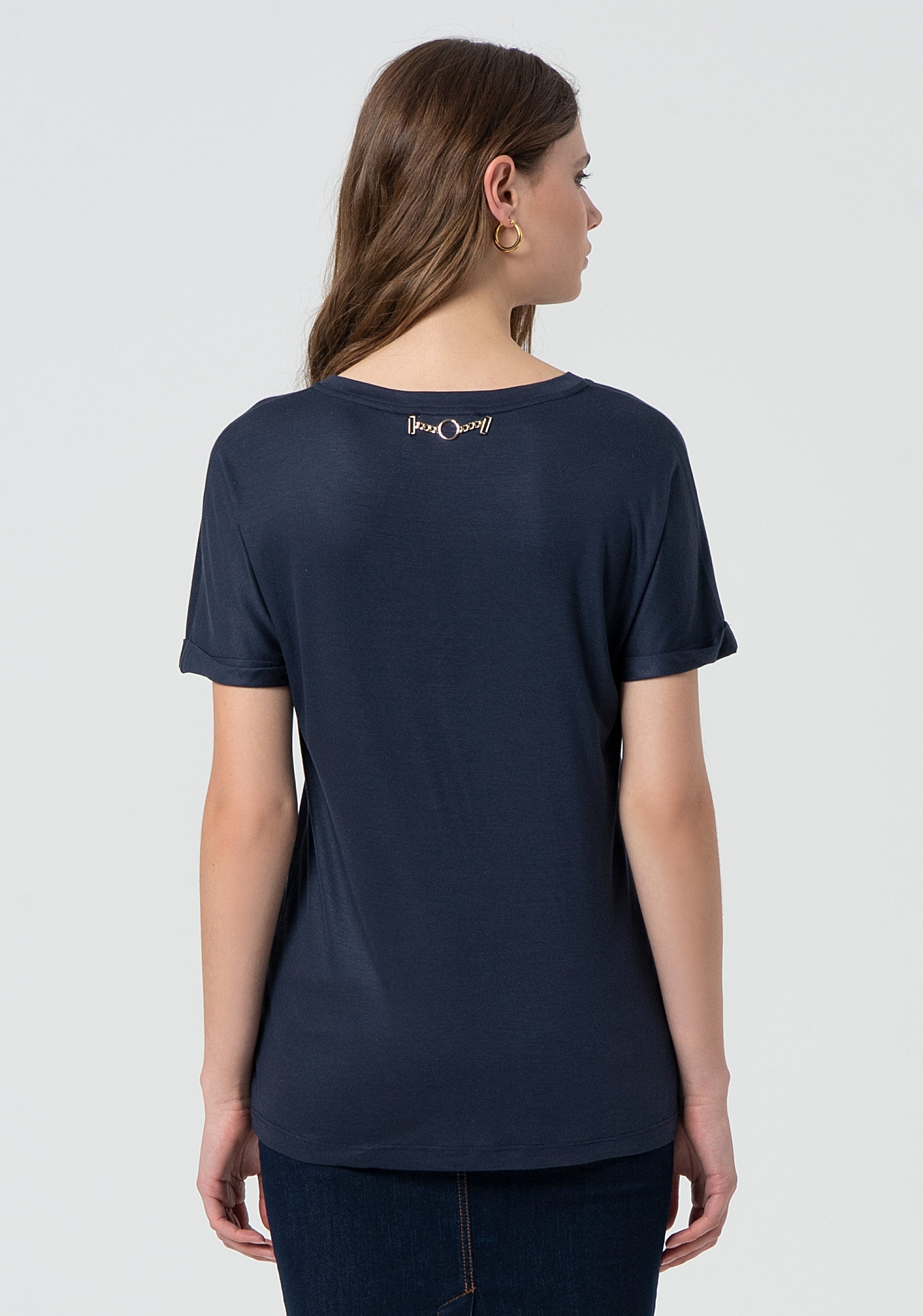 T-shirt regular fit made in jersey with silk Fracomina FR25ST3016J47801-117-4