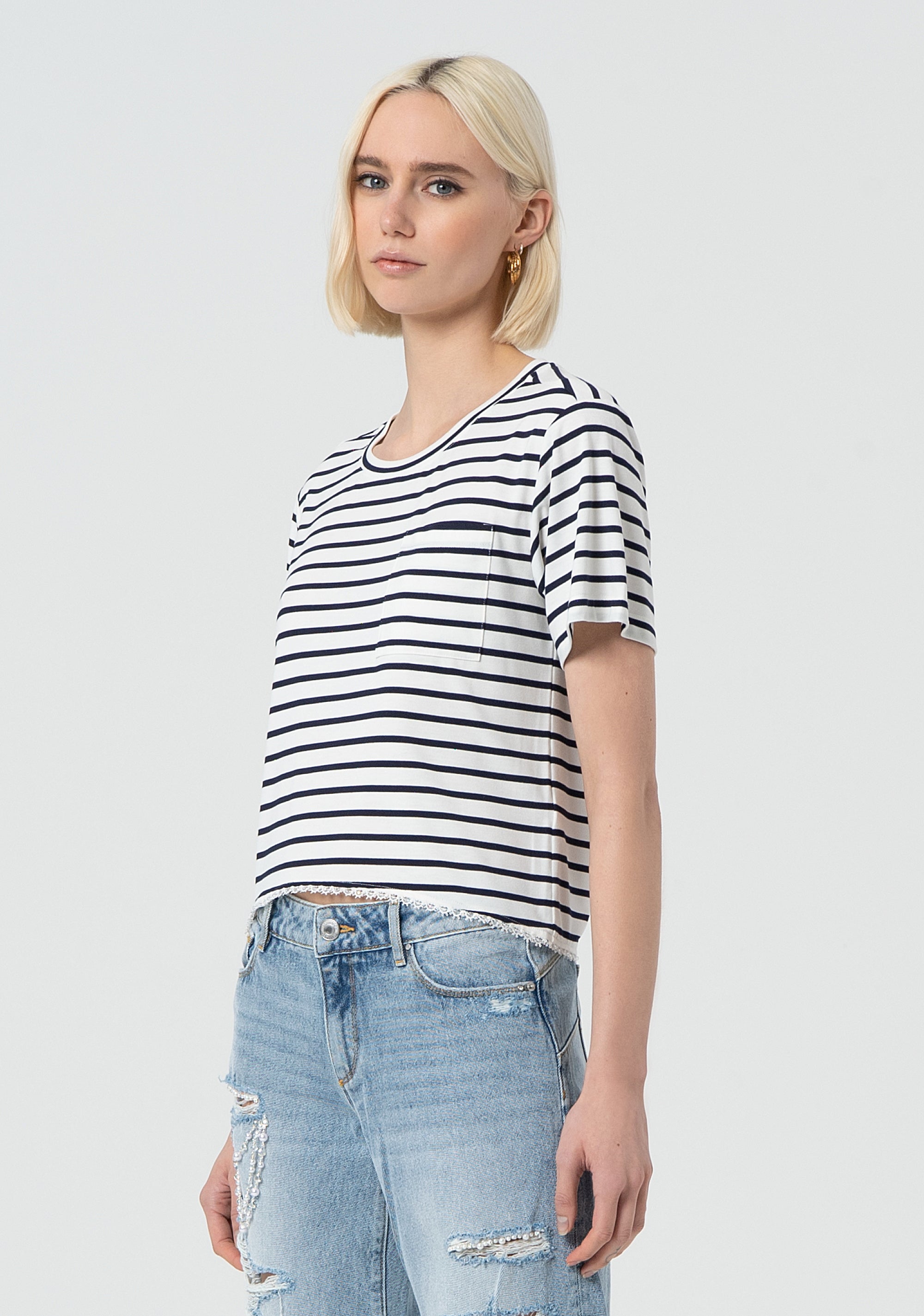 T-shirt regular fit with stripes Fracomina FR25ST3046J479G1-A52-3