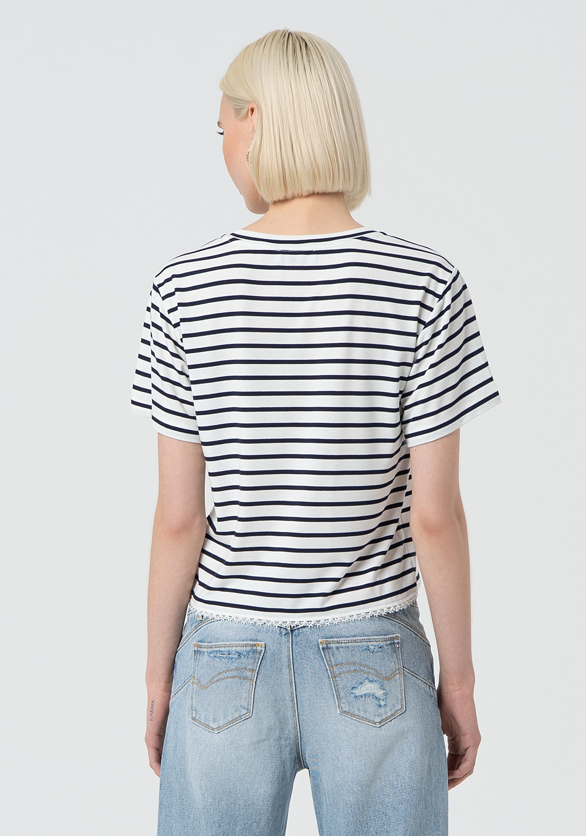T-shirt regular fit with stripes Fracomina FR25ST3046J479G1-A52-4