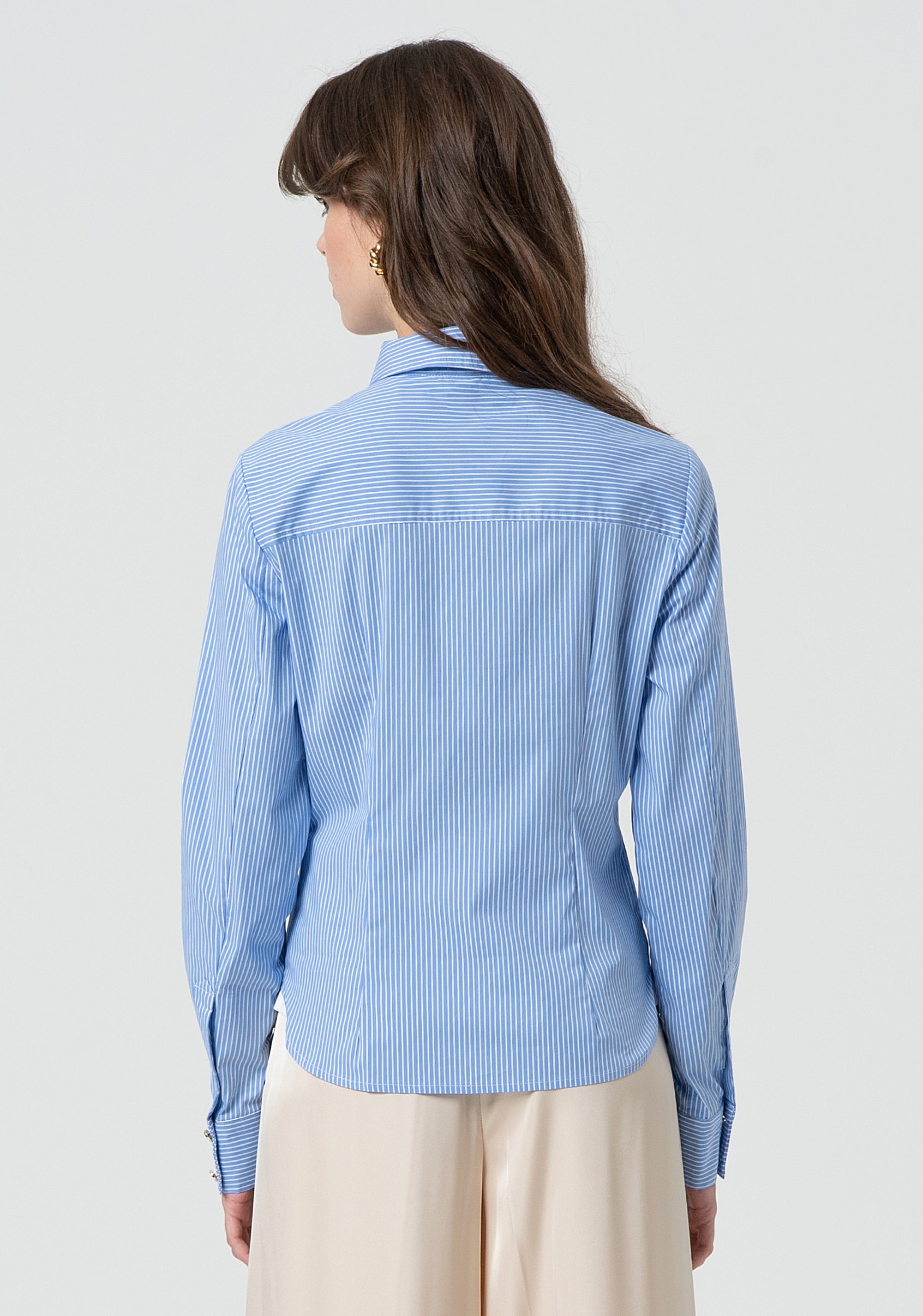 Shirt regular fit made in striped popeline Fracomina FR25ST6001W520N8-M02-4