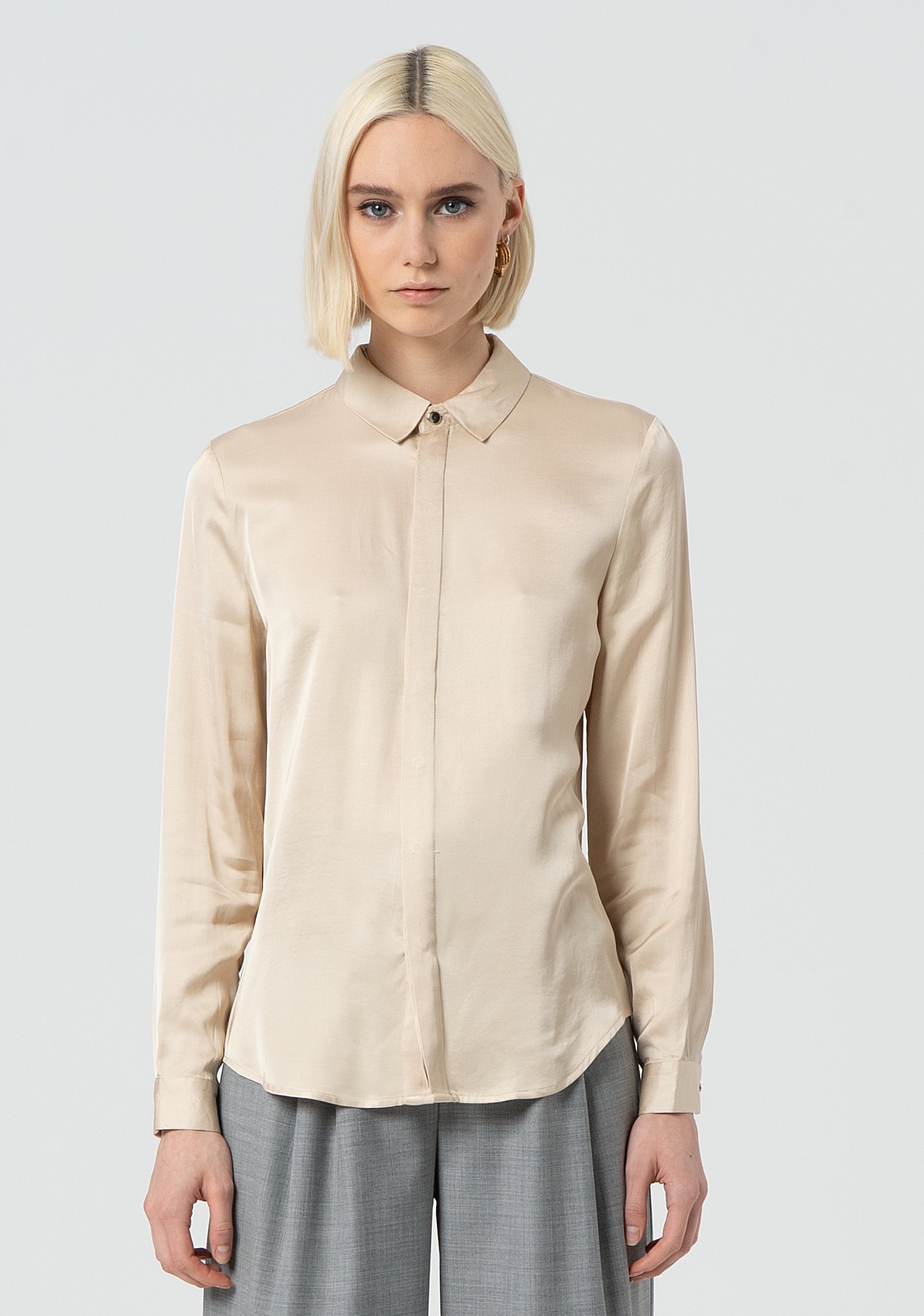 Shirt regular fit made in satin Fracomina FR25ST6008W73201-251-1