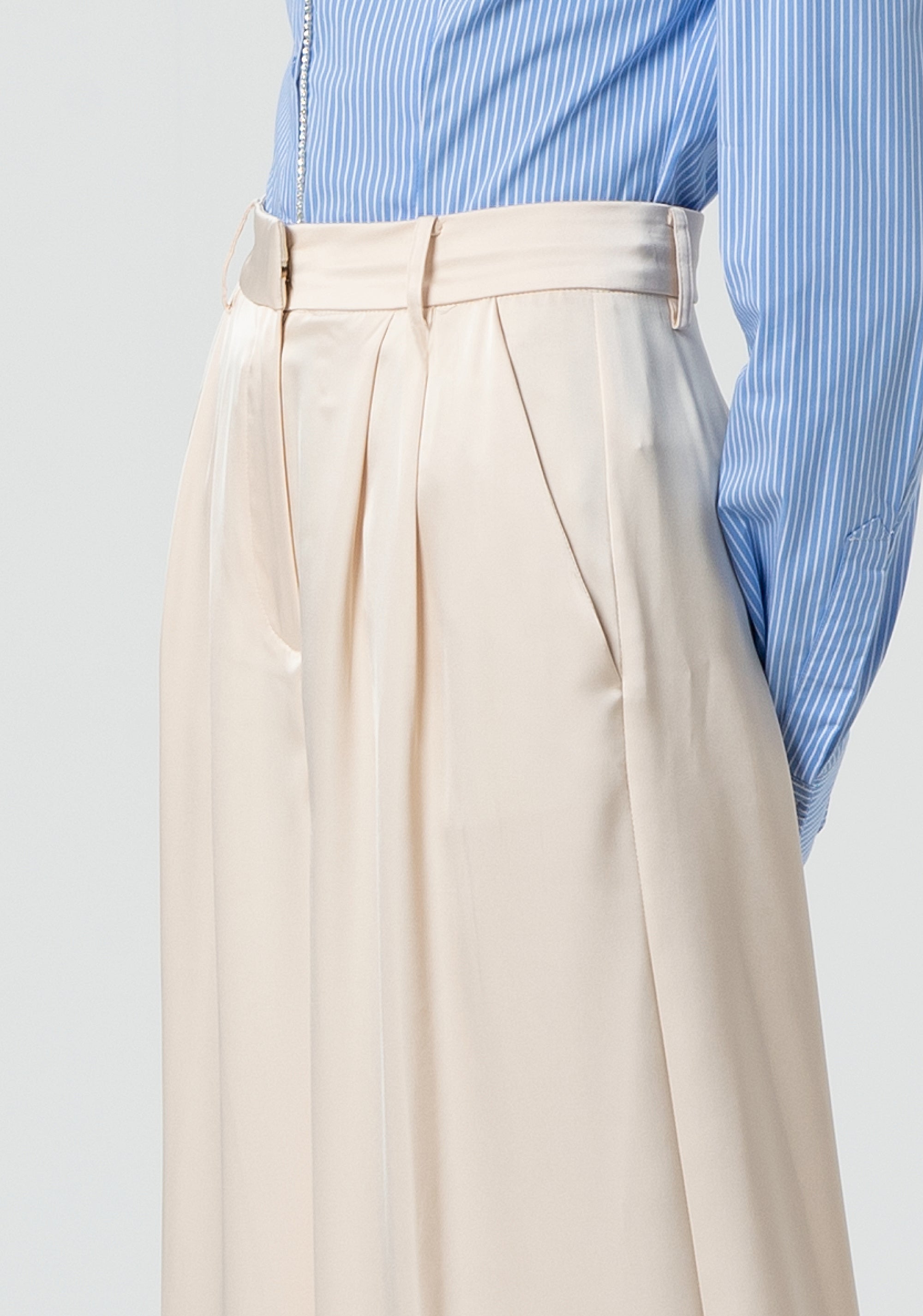 Palazzo pant made in satin Fracomina FR25SV3002W41101-108-2