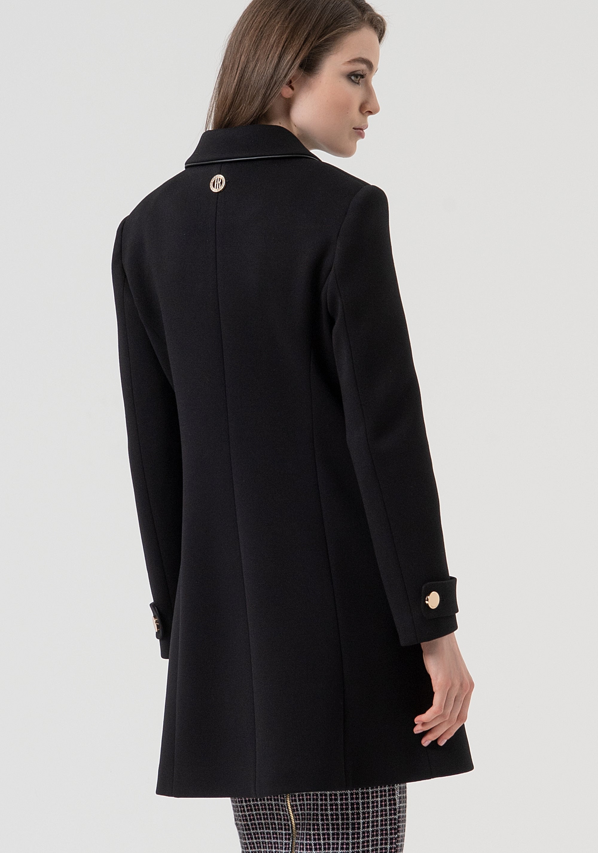 Coat slim fit with central zip for opening Fracomina FR25WC1006W809W4-053-4