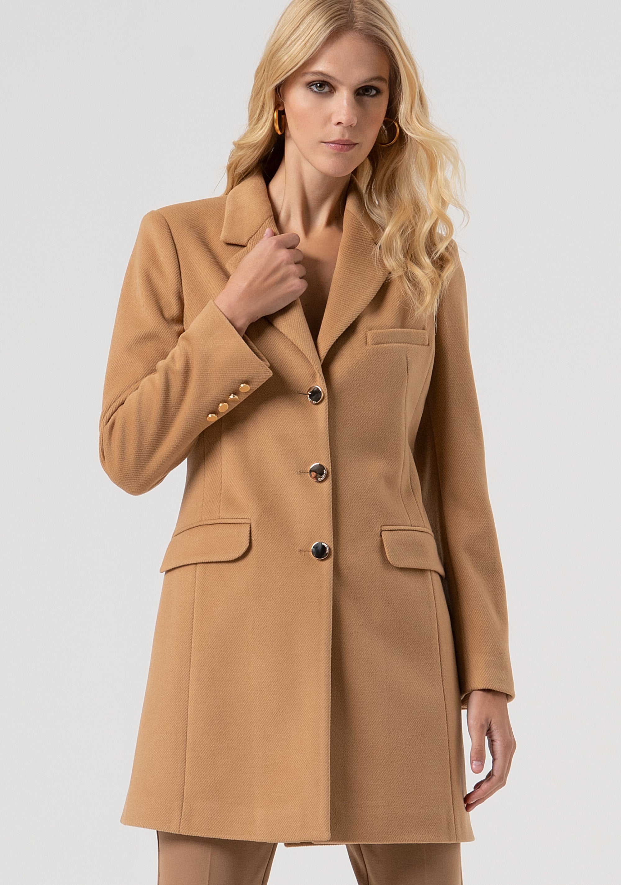 Coat slim fit single breasted Fracomina FR25WC1010W48601-093-1