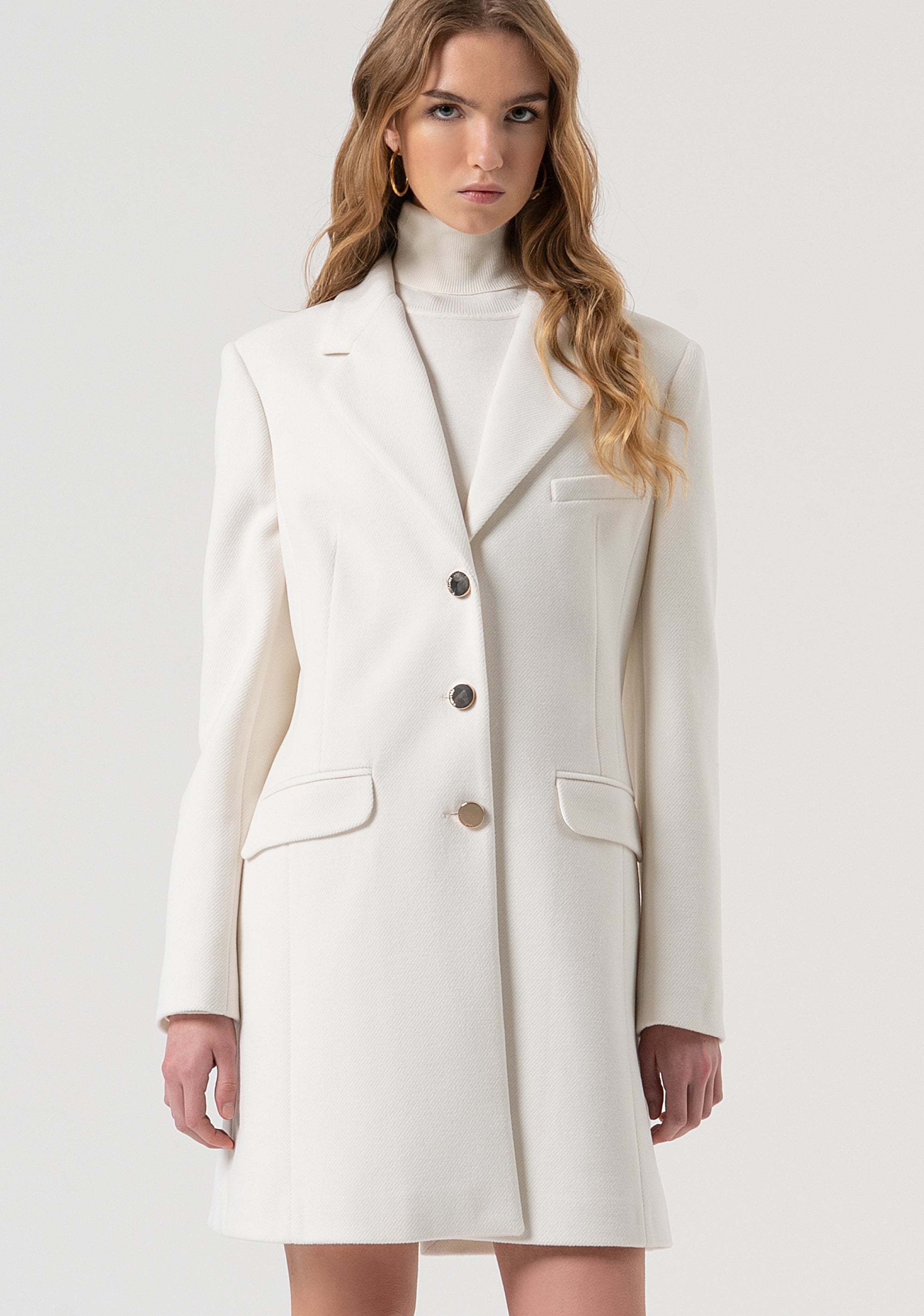 Coat slim fit single breasted Fracomina FR25WC1010W48601-108-1