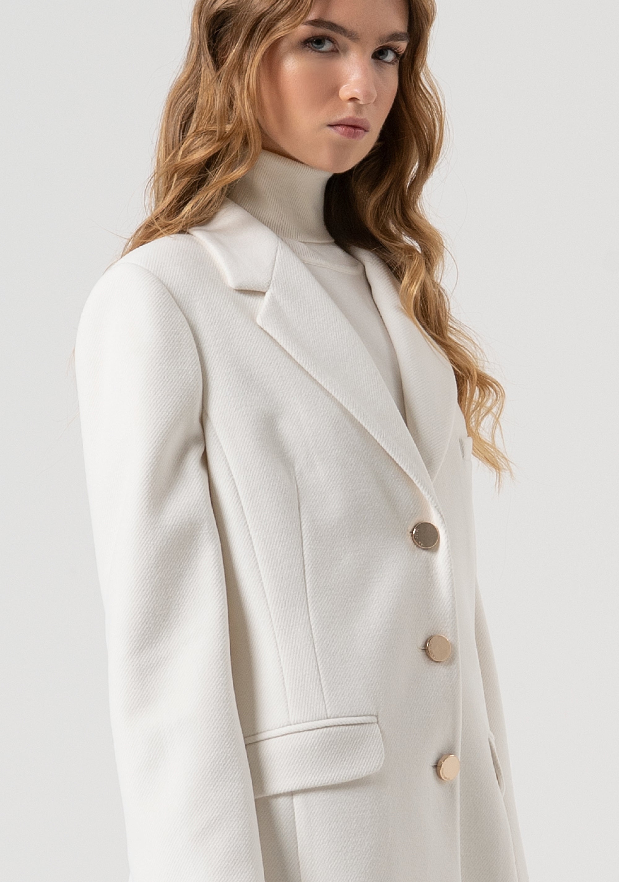 Coat slim fit single breasted Fracomina FR25WC1010W48601-108-2