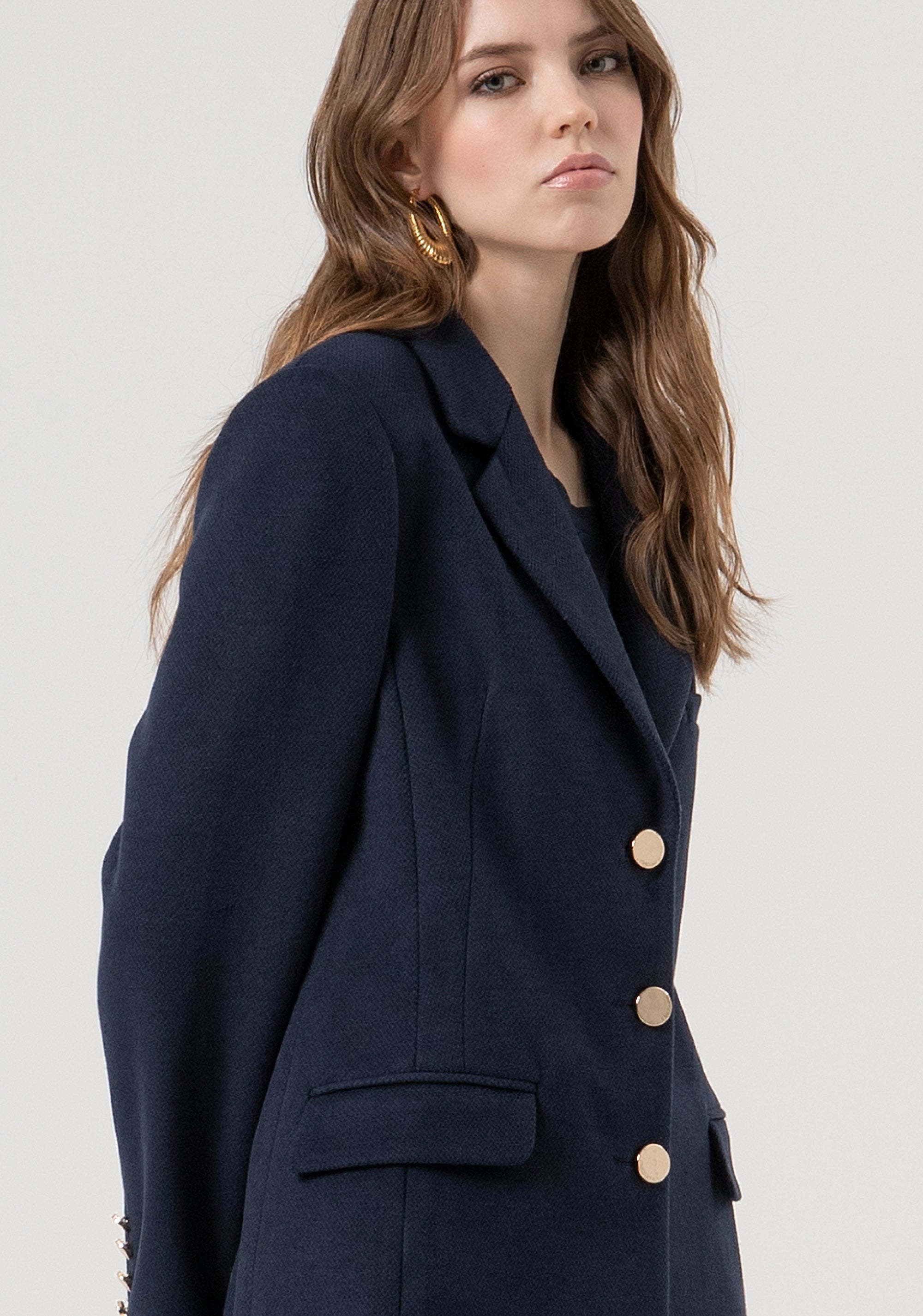 Coat slim fit single breasted Fracomina FR25WC1010W48601-117-3