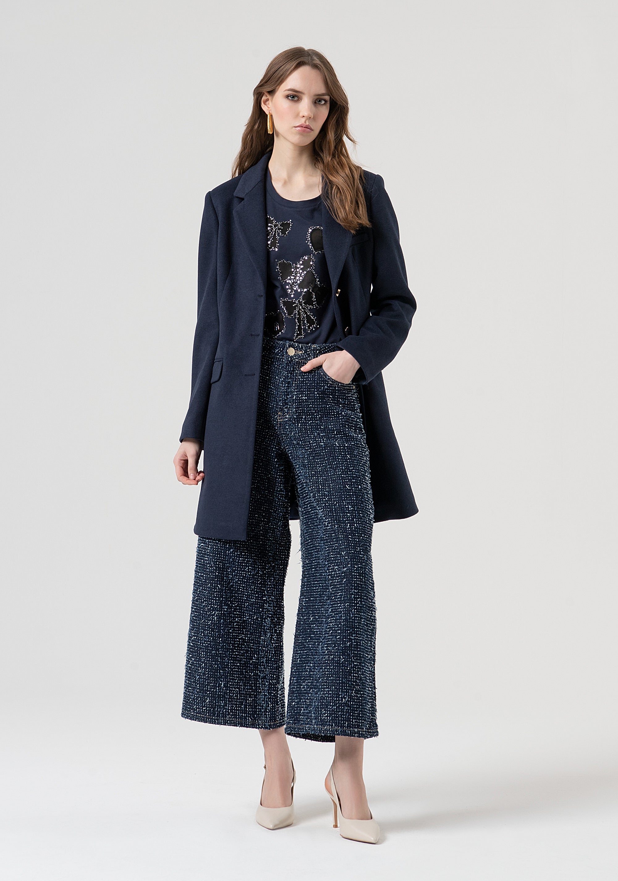 Coat slim fit single breasted Fracomina FR25WC1010W48601-117-5