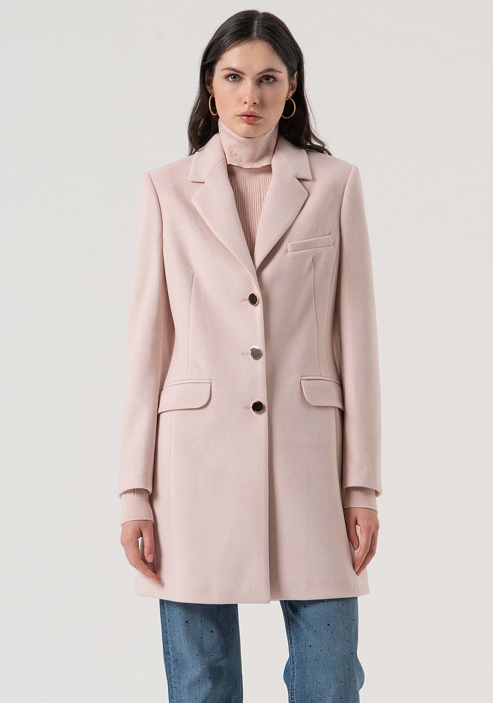 Coat slim fit single breasted Fracomina FR25WC1010W48601-Q93-1
