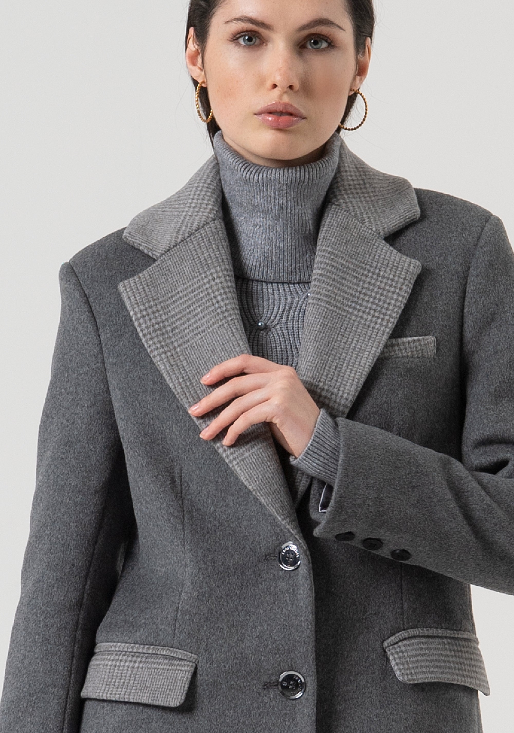 Long coat regular fit with wool Fracomina FR25WC1011W812R9-159-2