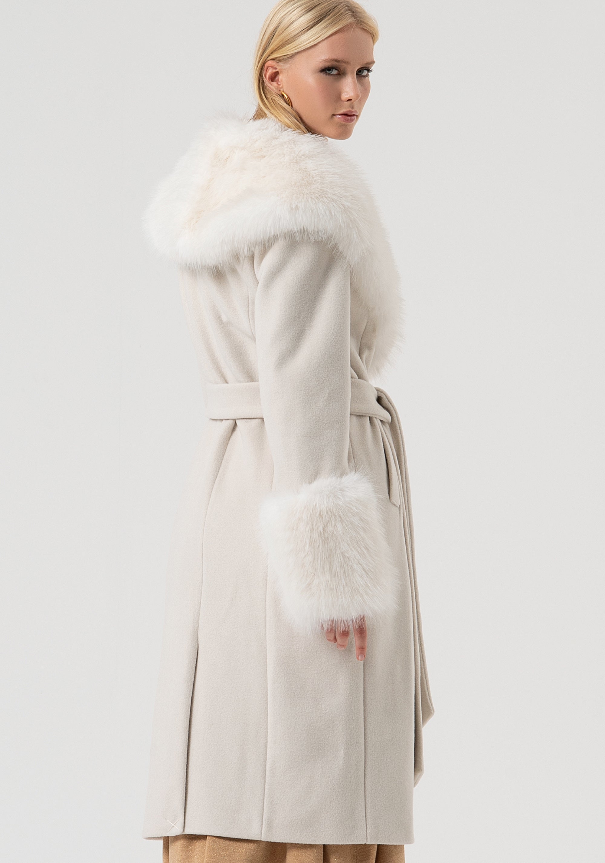 Long coat regular fit single breasted Fracomina FR25WC1019W80801-508-4