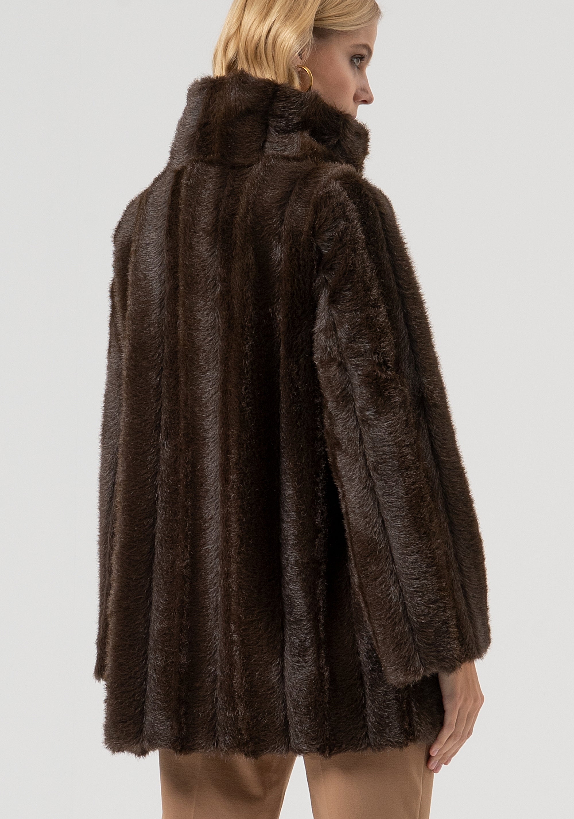 Long jacket loose fit Fracomina FR25WC4002O44501-397-4