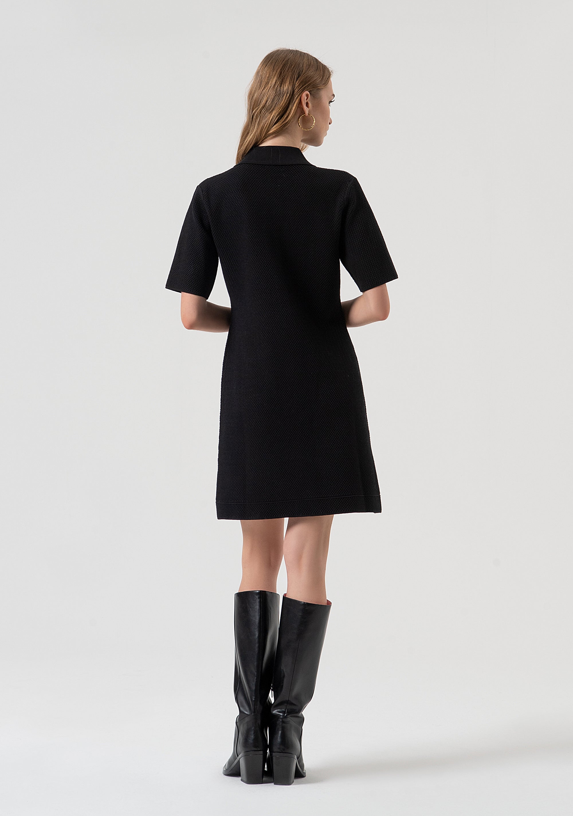 Mini knitted dress flared Fracomina FR25WD5005K55301-053-4