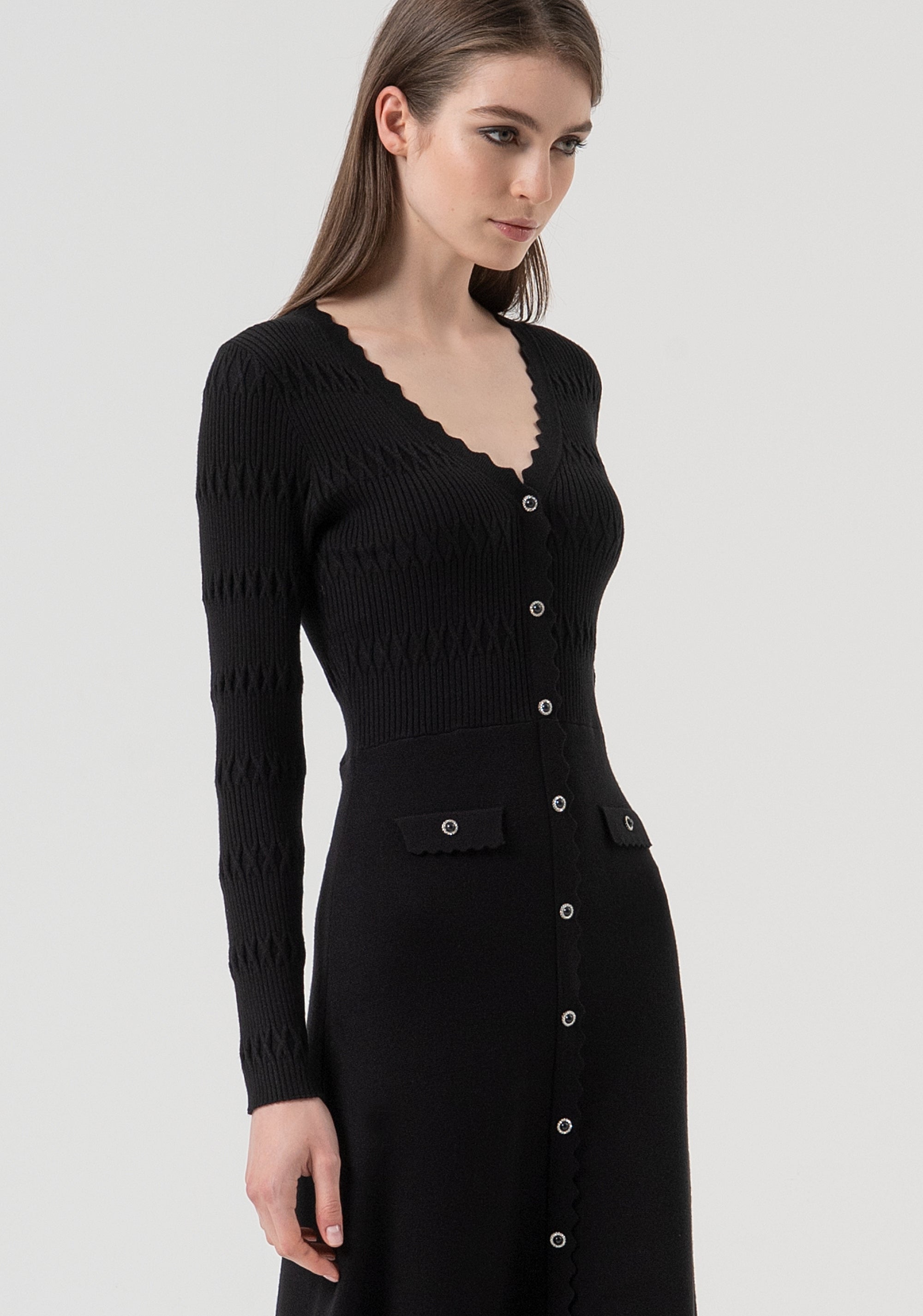 Long knitted dress slim fit Fracomina FR25WD5006K50401-053-2