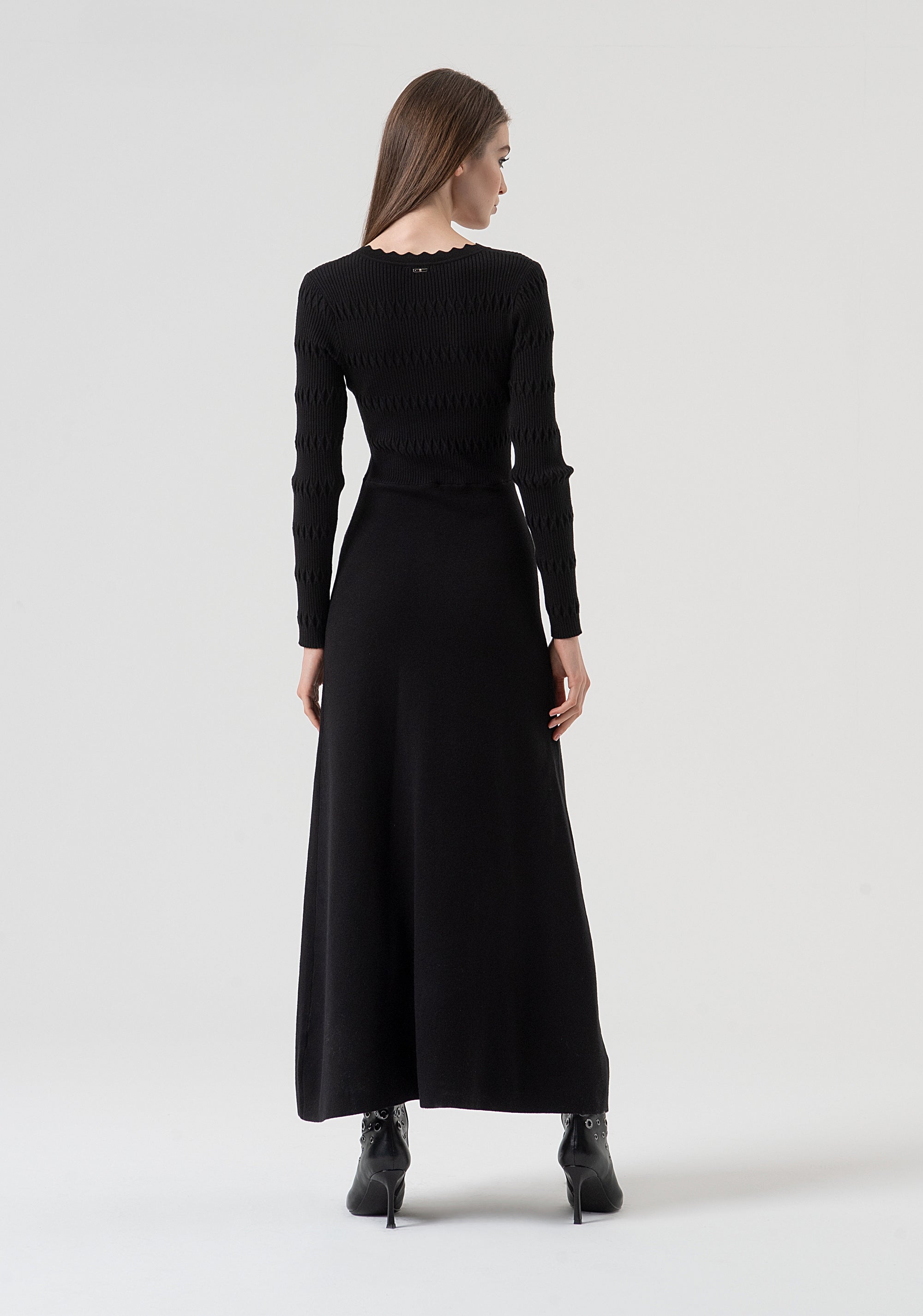 Long knitted dress slim fit Fracomina FR25WD5006K50401-053-4